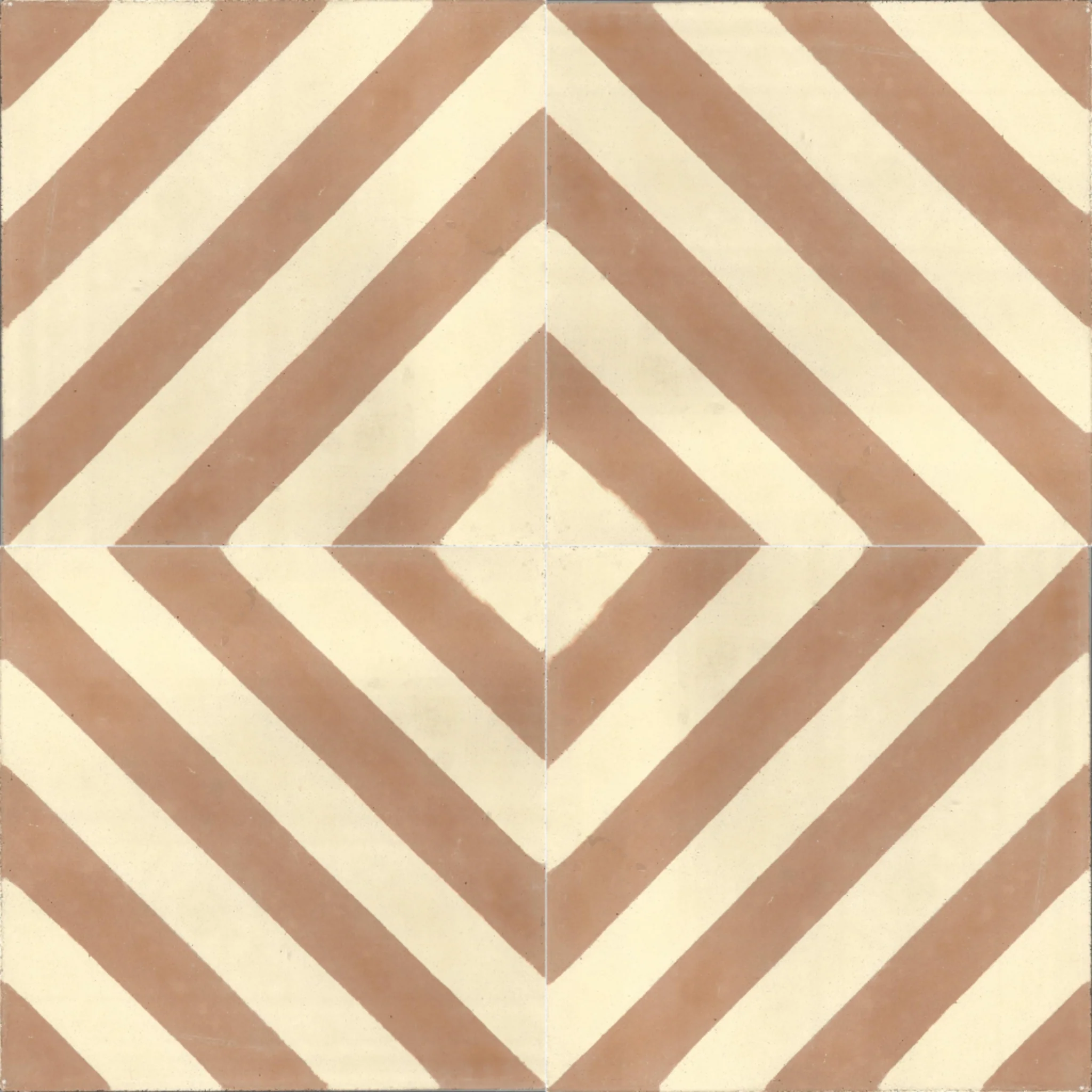 Medina Stripe — Terracotta — 2×2 pattern repeat