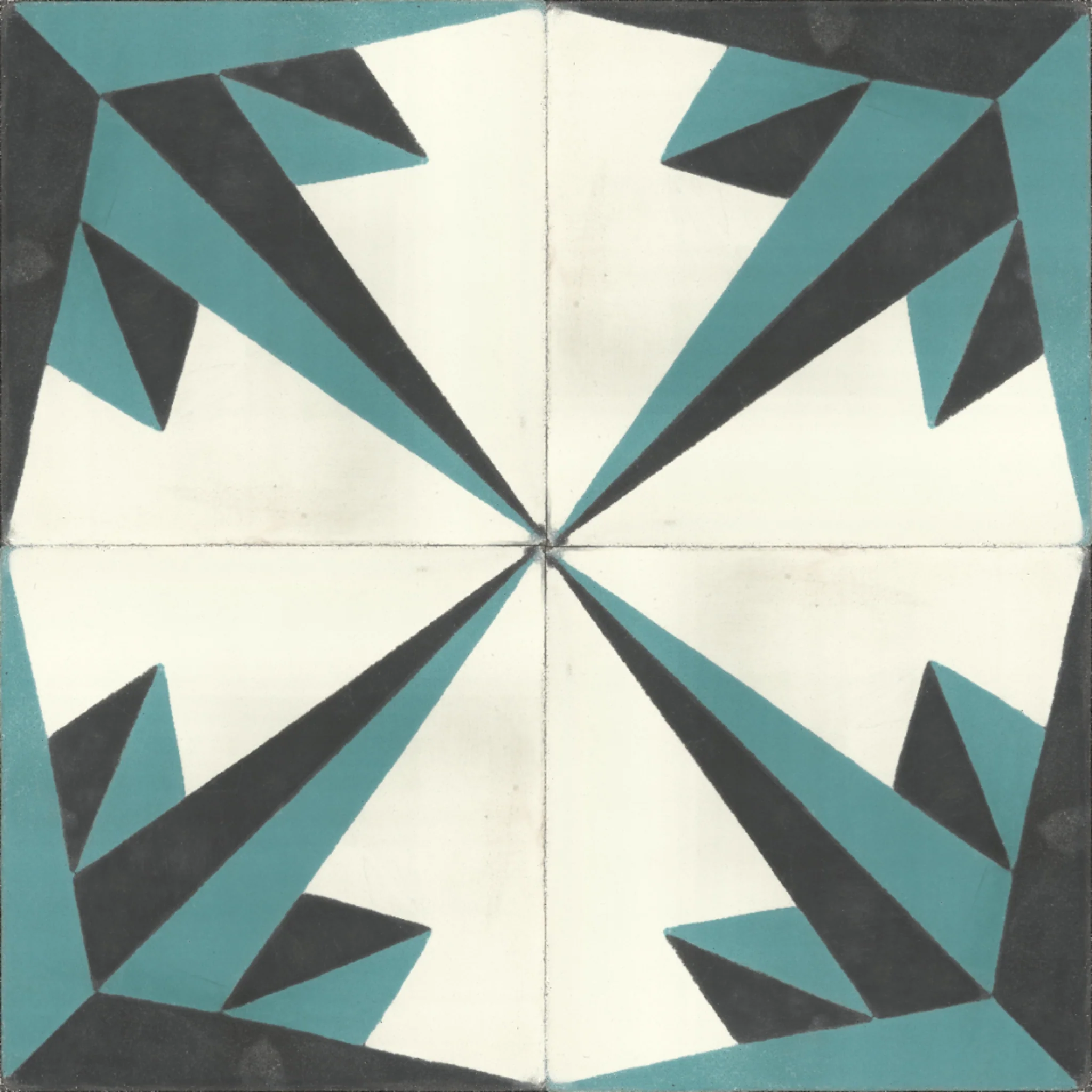 Petal Bloom — Mint — 2×2 pattern repeat