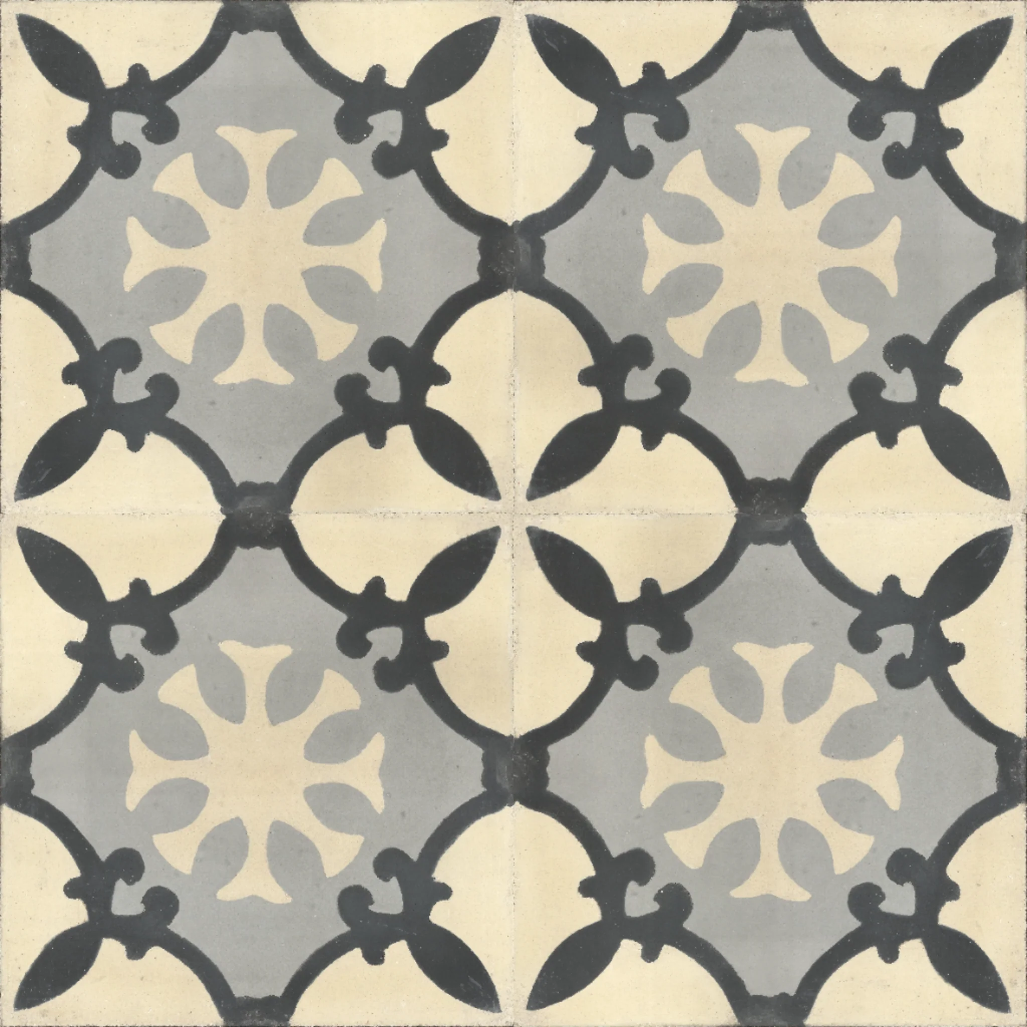 Atlas Scroll — Azure — 2×2 pattern repeat