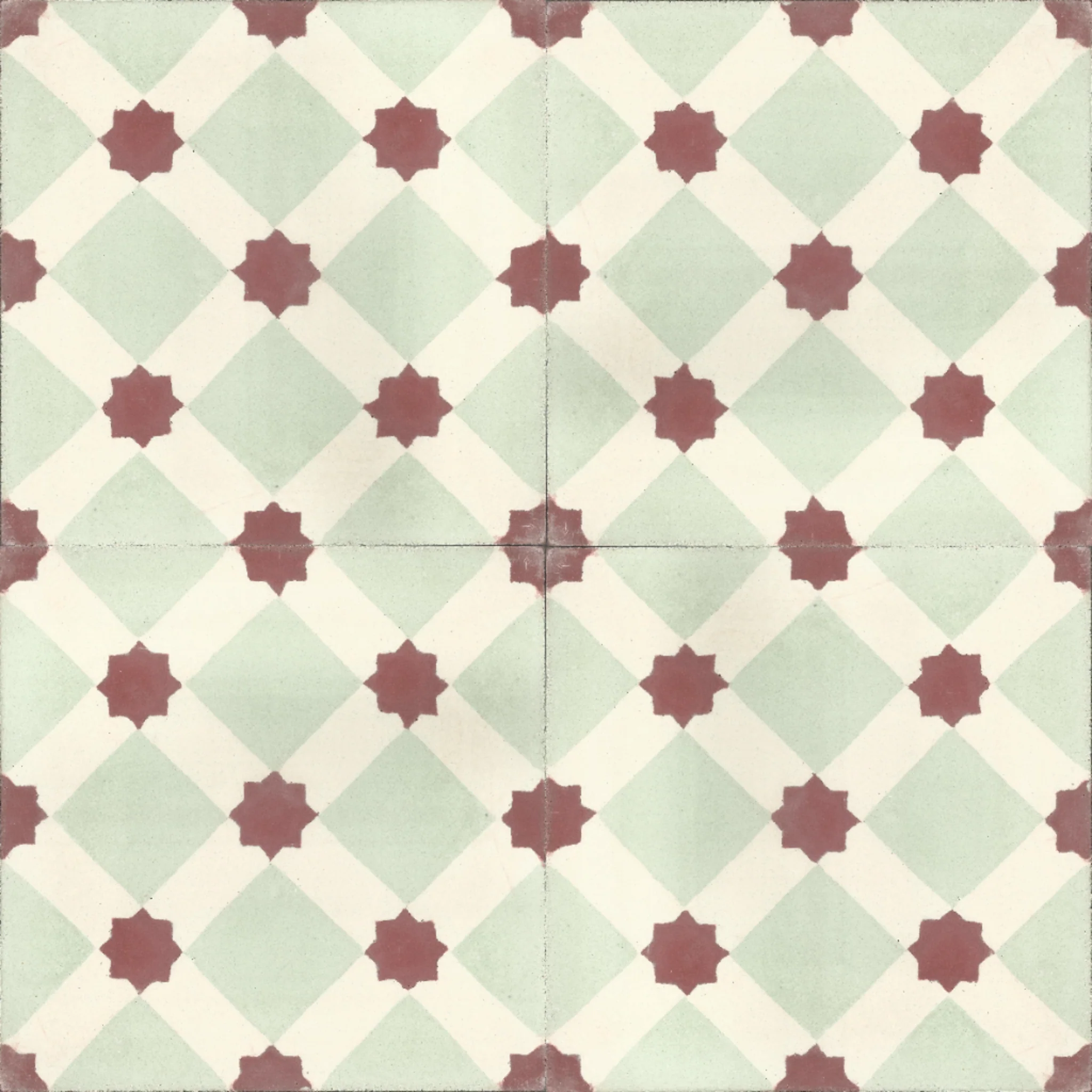 Riad Star — Terracotta — 2×2 pattern repeat