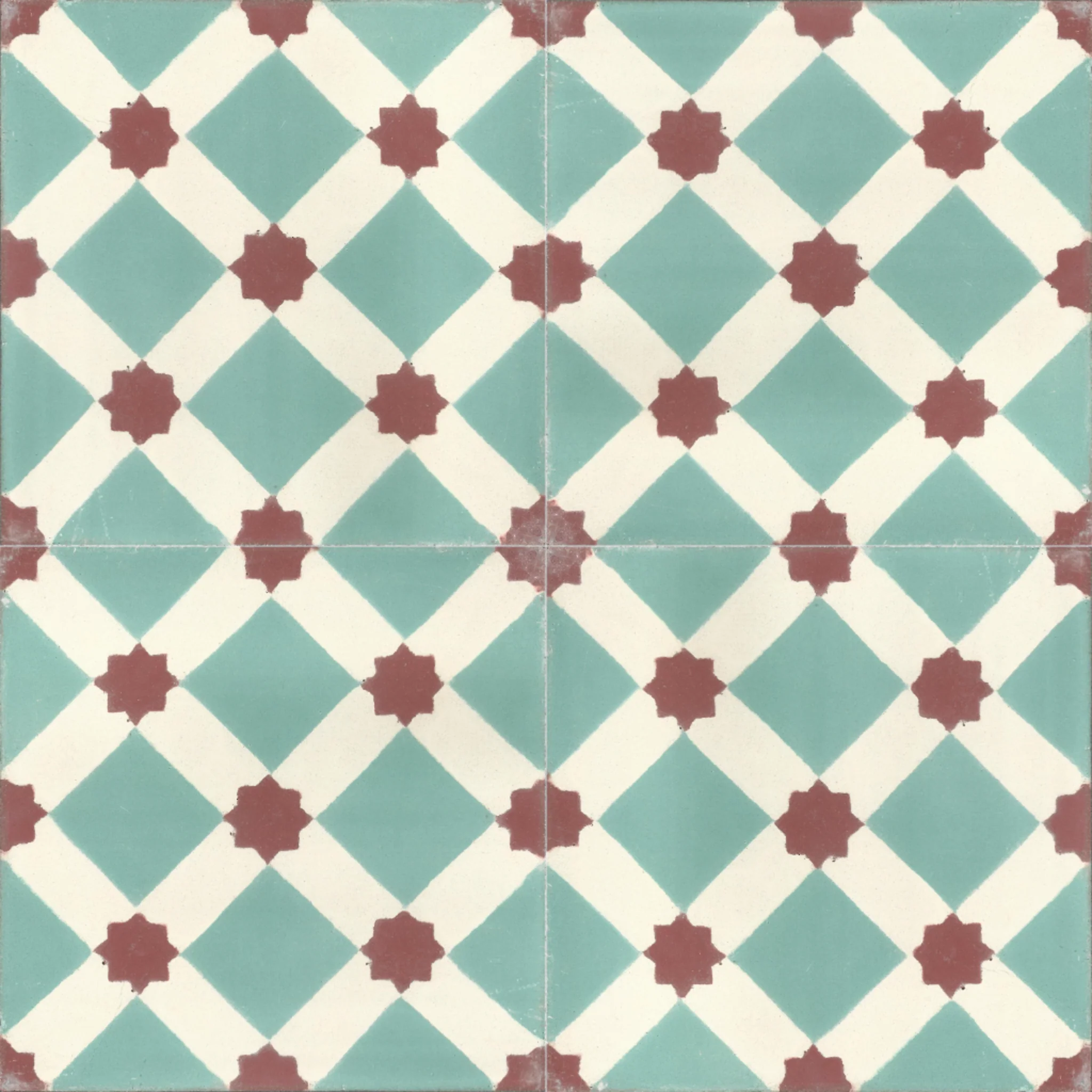 Riad Star — Sage — 2×2 pattern repeat