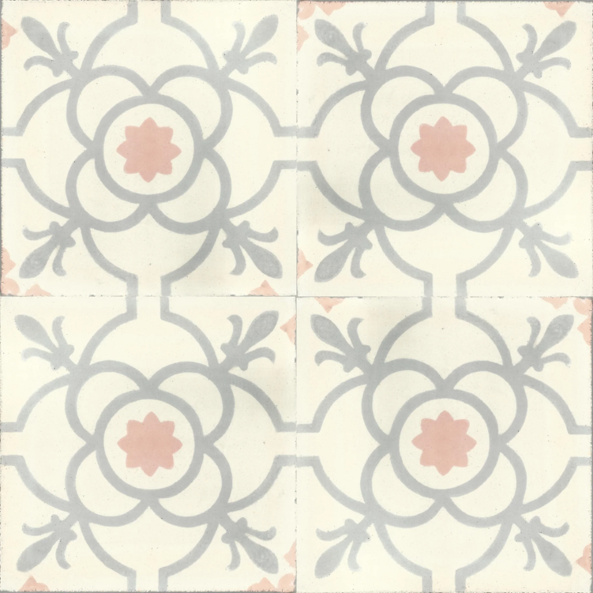 Fes Blossom — Ivory — 2×2 pattern repeat