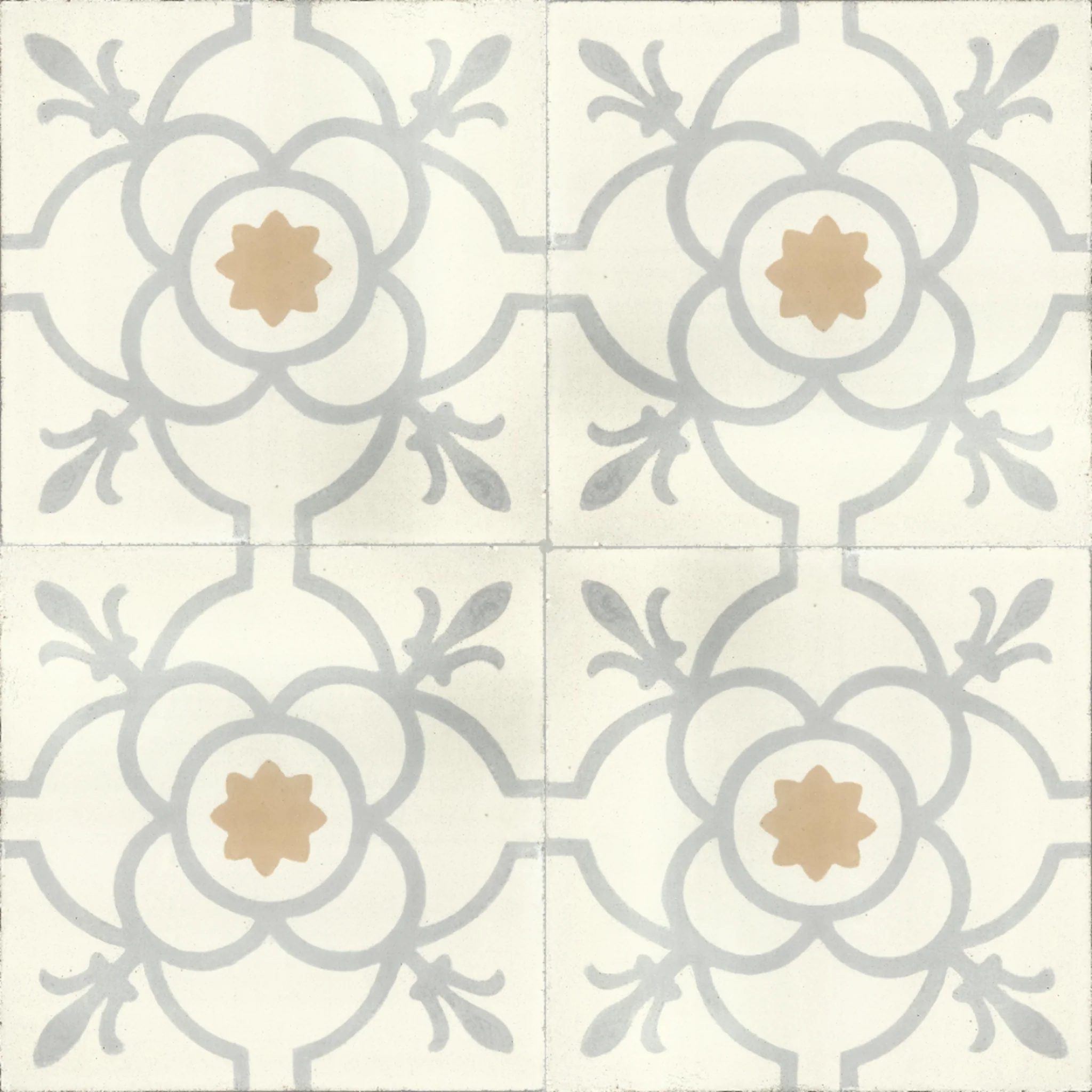 Fes Blossom — Terracotta — 2×2 pattern repeat