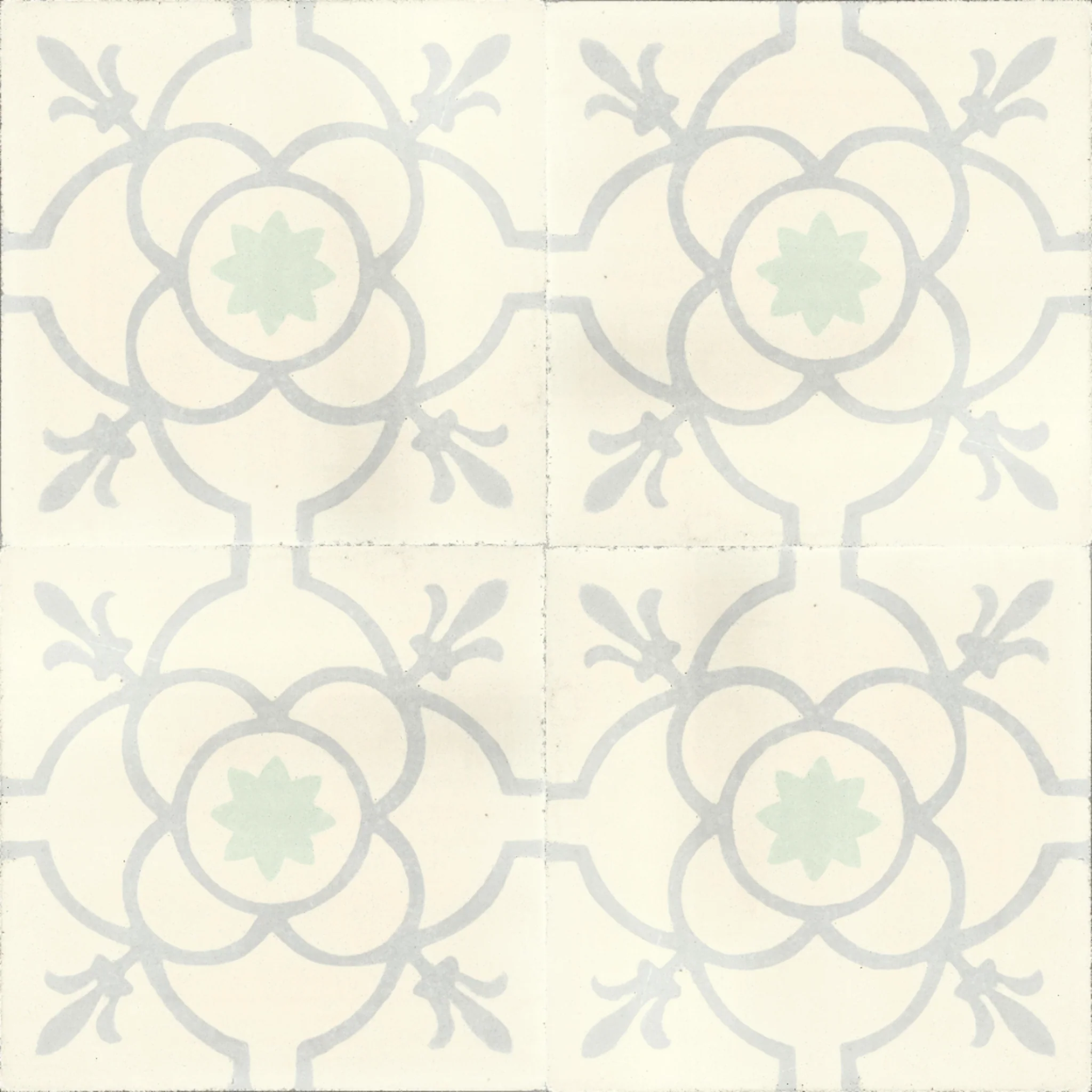 Fes Blossom — Cobalt — 2×2 pattern repeat