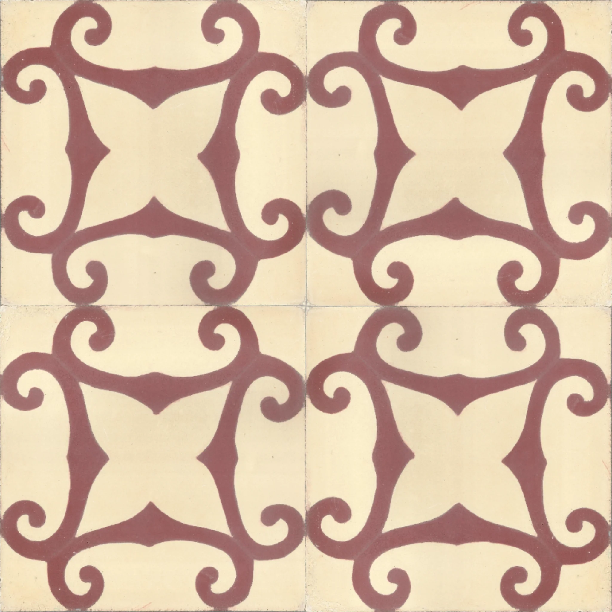 Imperial Diamond — Ivory — 2×2 pattern repeat