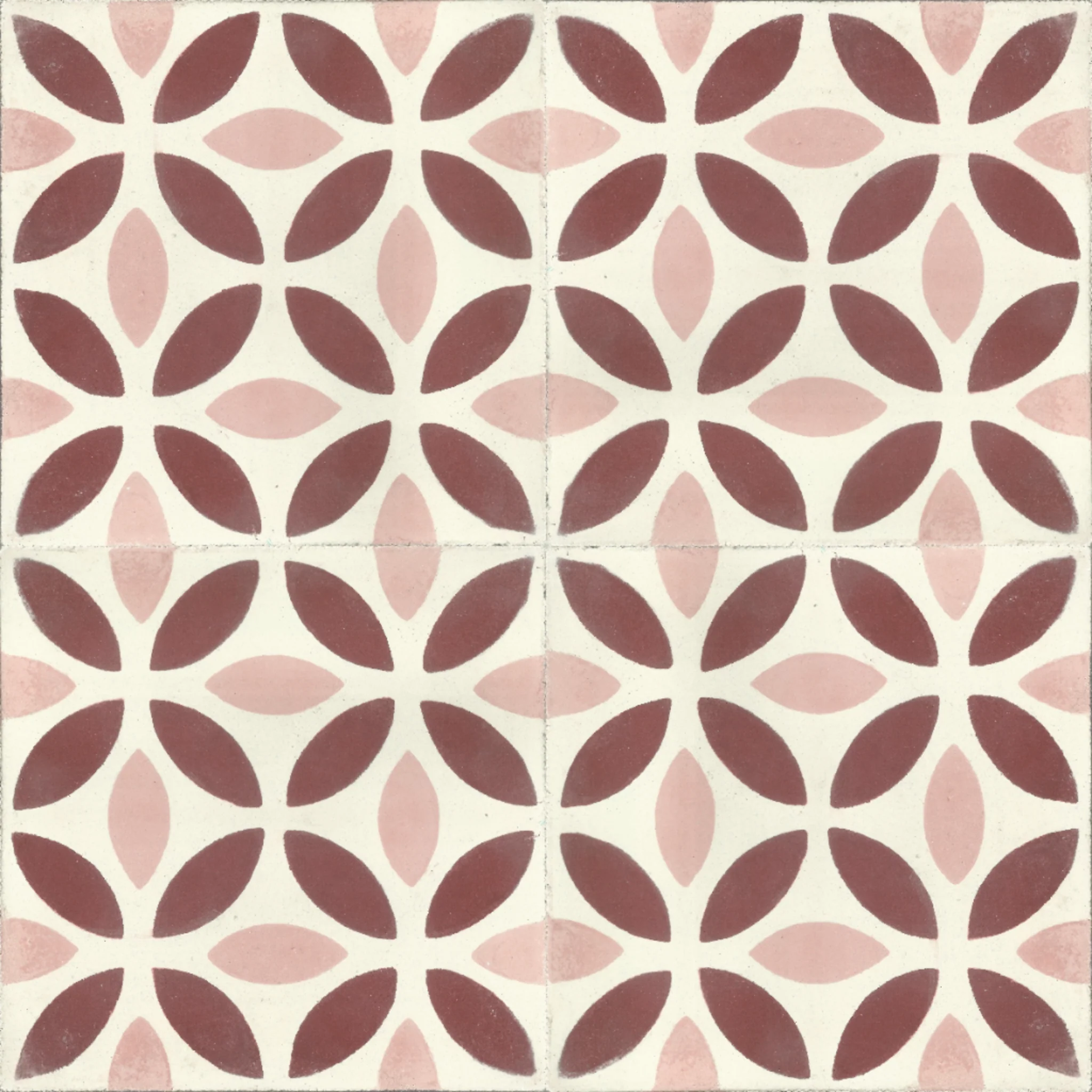 Andalou Petal — Warm — 2×2 pattern repeat