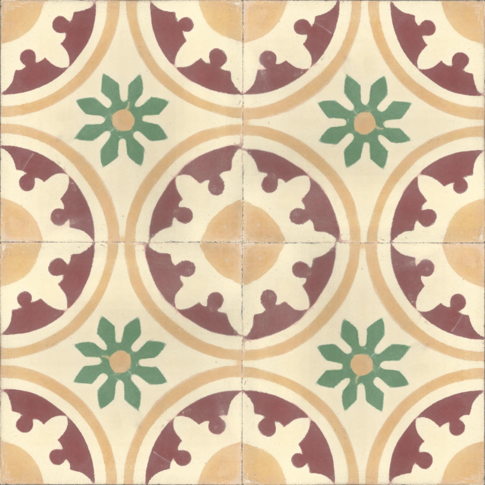 Kasbah Wheel — Ivory — 2×2 pattern repeat