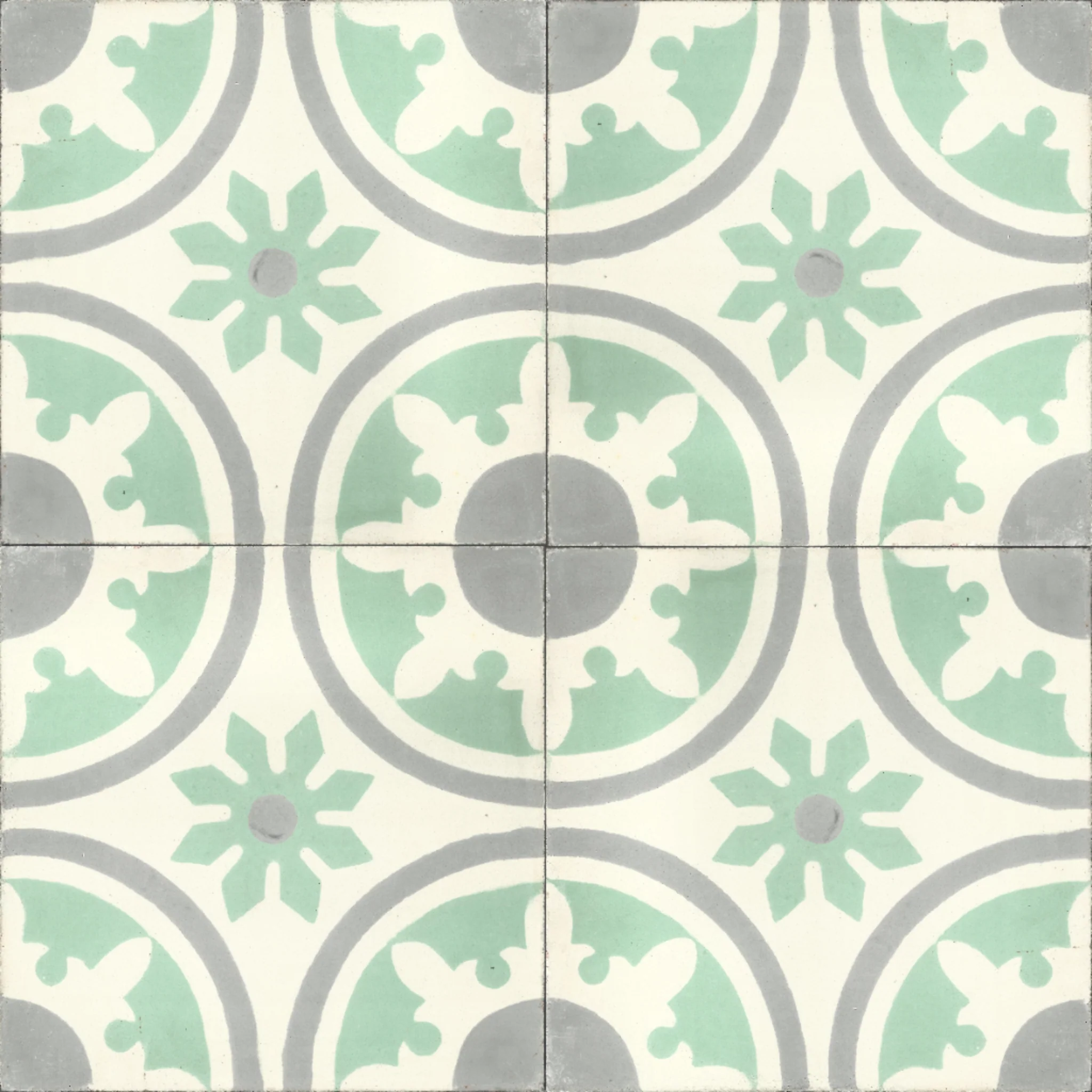 Kasbah Wheel — Azure — 2×2 pattern repeat