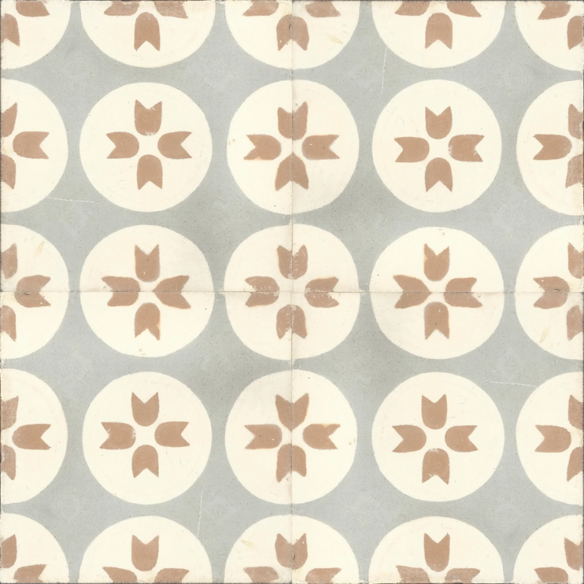 Oujda Bloom — Ivory — 2×2 pattern repeat