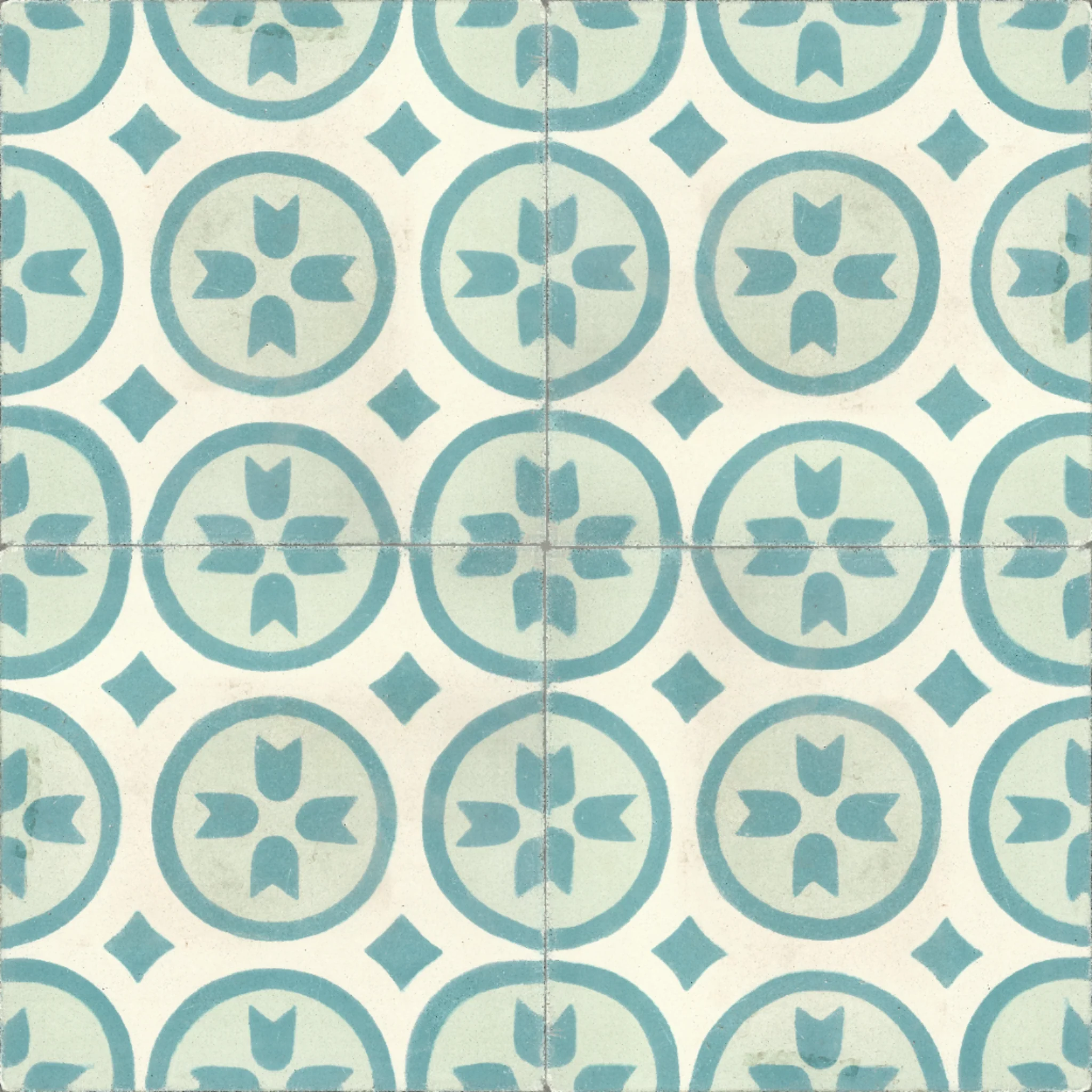 Oujda Bloom — Forest — 2×2 pattern repeat
