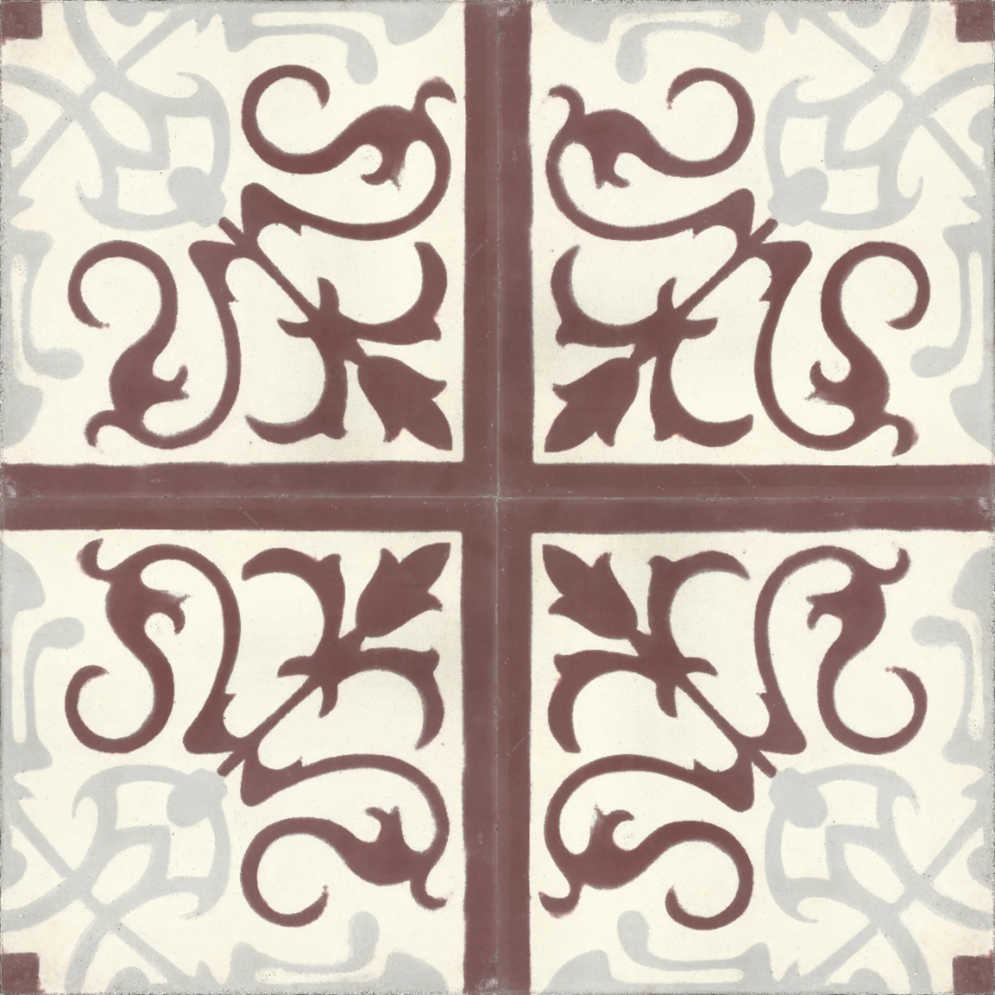 Court Imperial — Rose/Multicolor — 2×2 pattern repeat