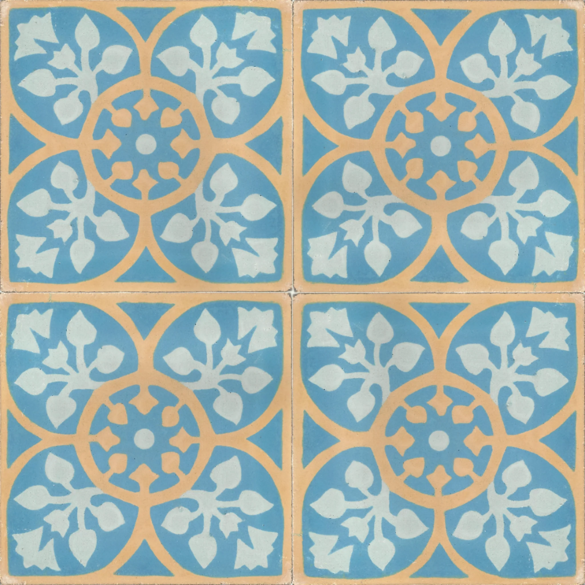 Khouribga Bloom — Ivory — 2×2 pattern repeat