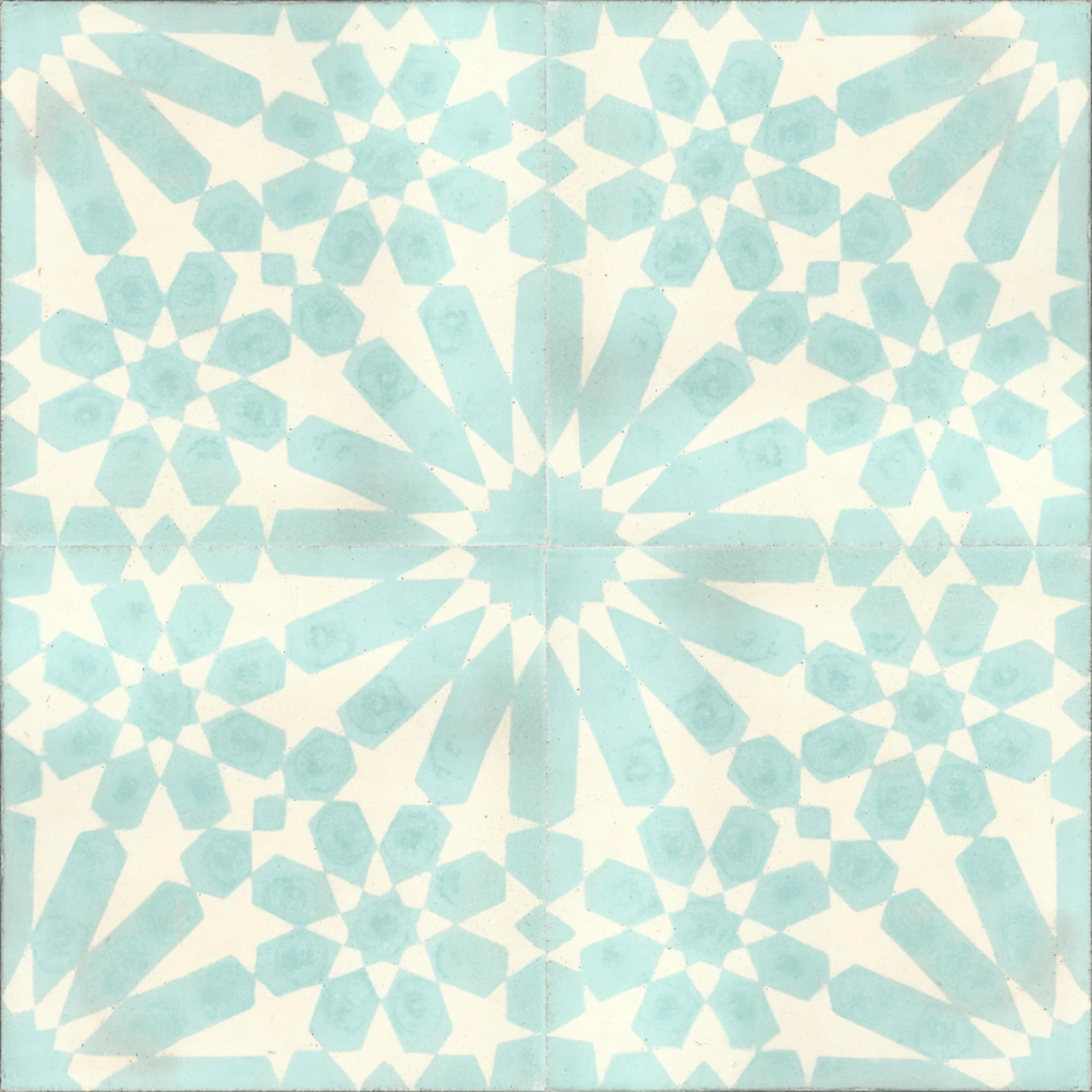 El Jadida Circle — Cobalt — 2×2 pattern repeat