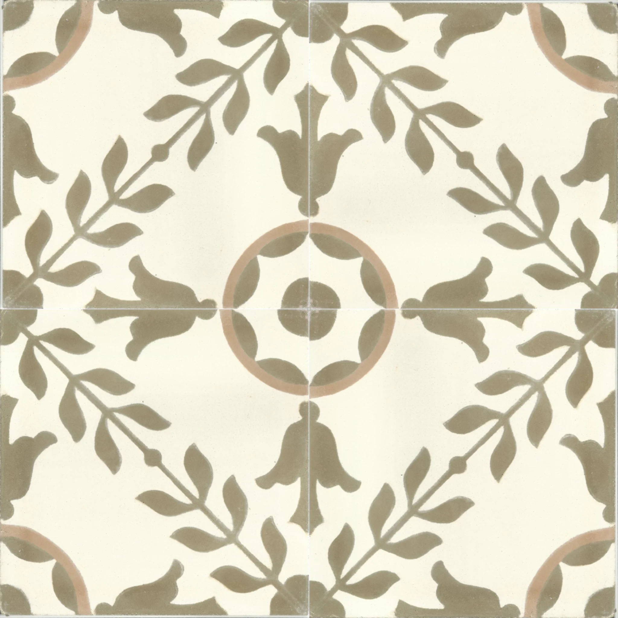 Sefrou Arabesque — Ivory — 2×2 pattern repeat