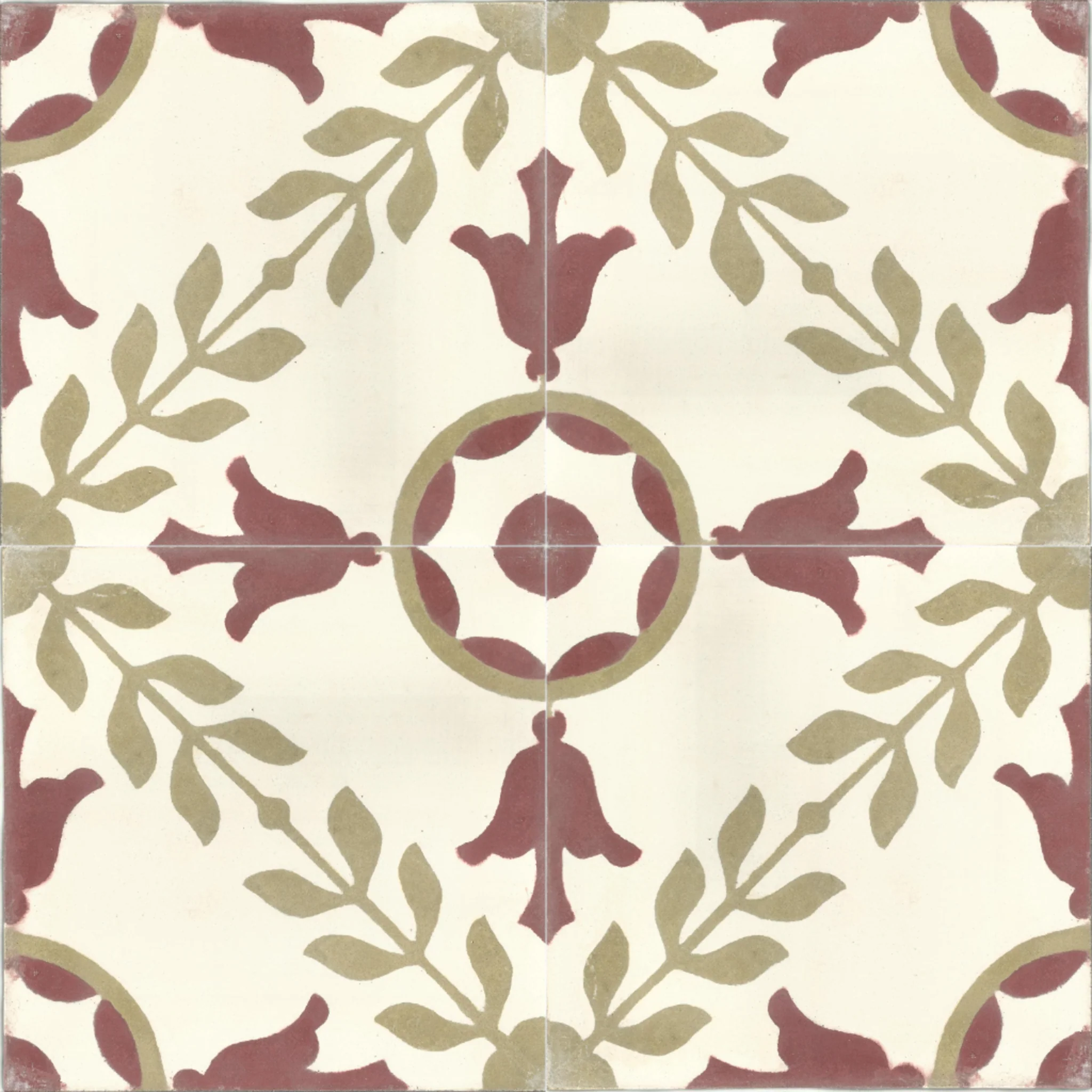 Sefrou Arabesque — Blue — 2×2 pattern repeat
