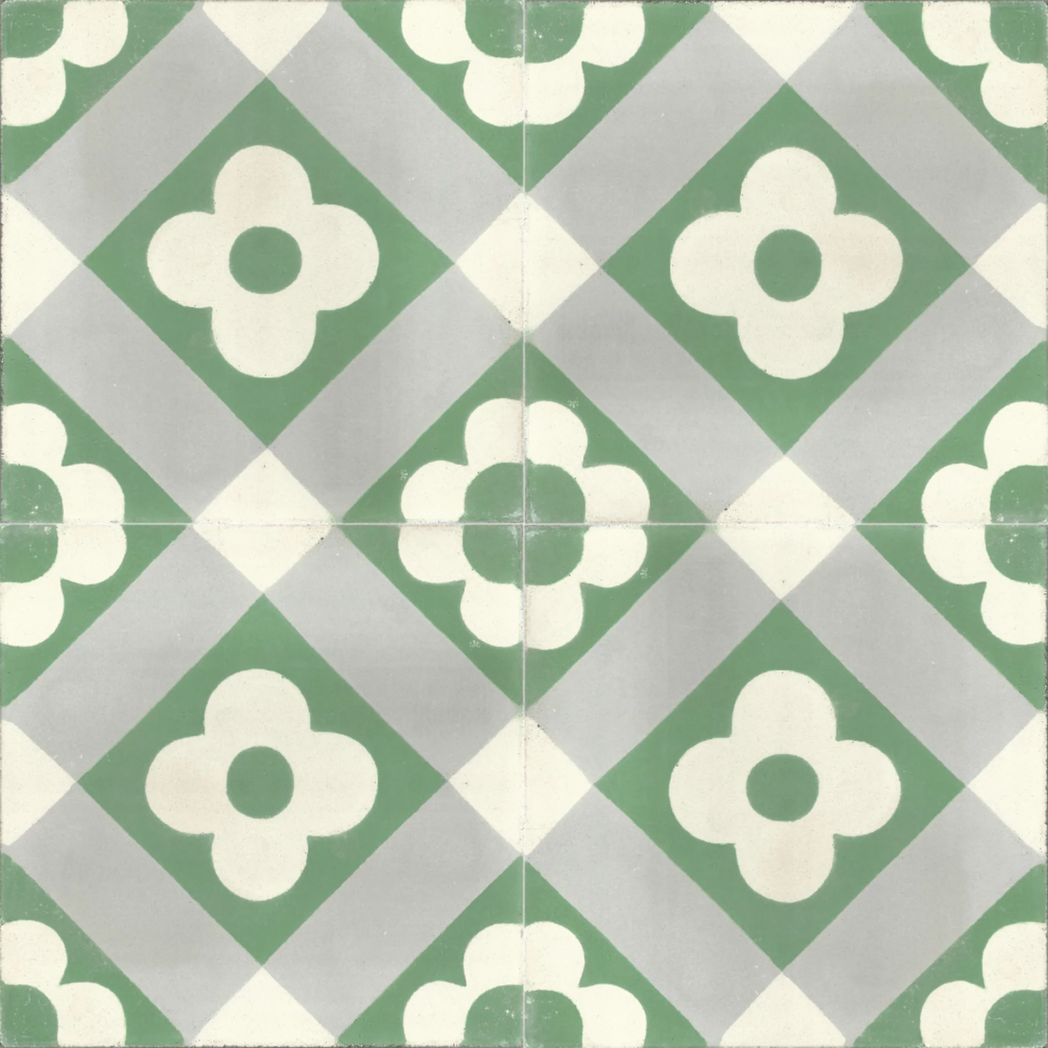Taroudant Fleur — Ivory — 2×2 pattern repeat