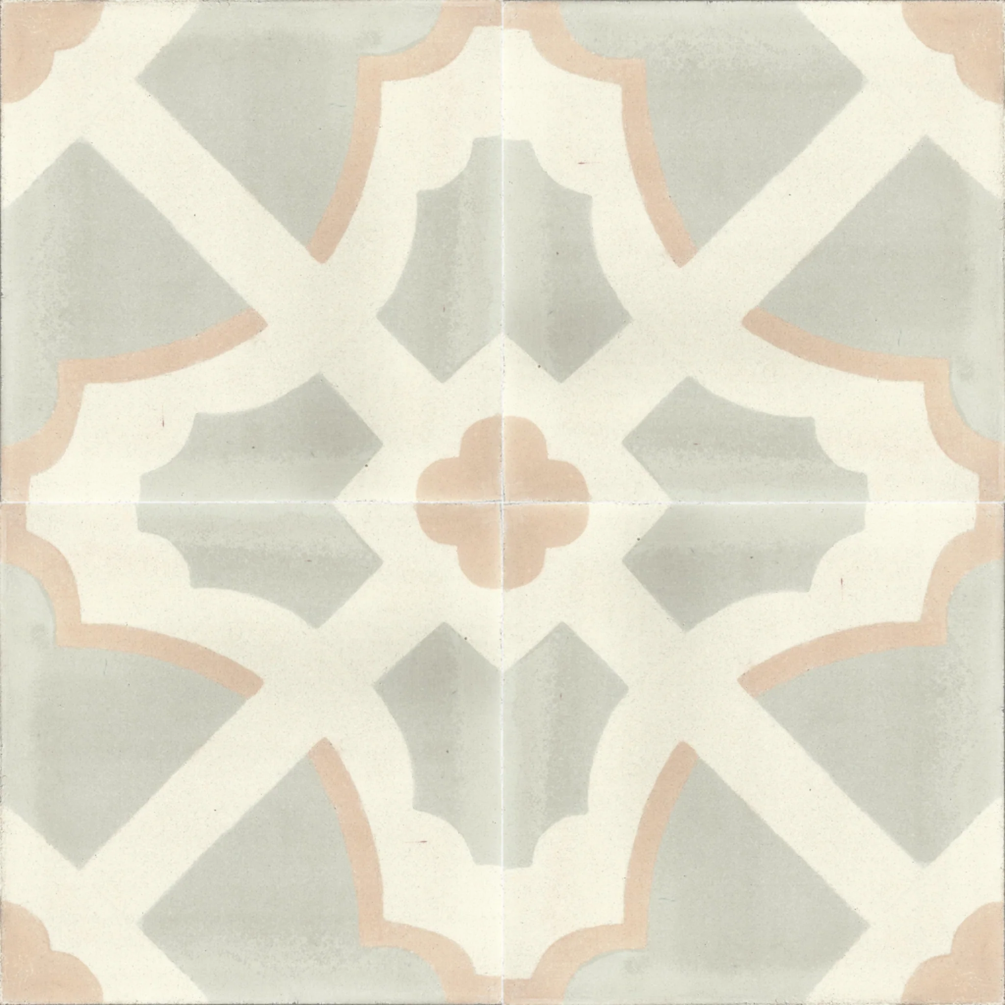 Boujdour Pinwheel — Pearl — 2×2 pattern repeat