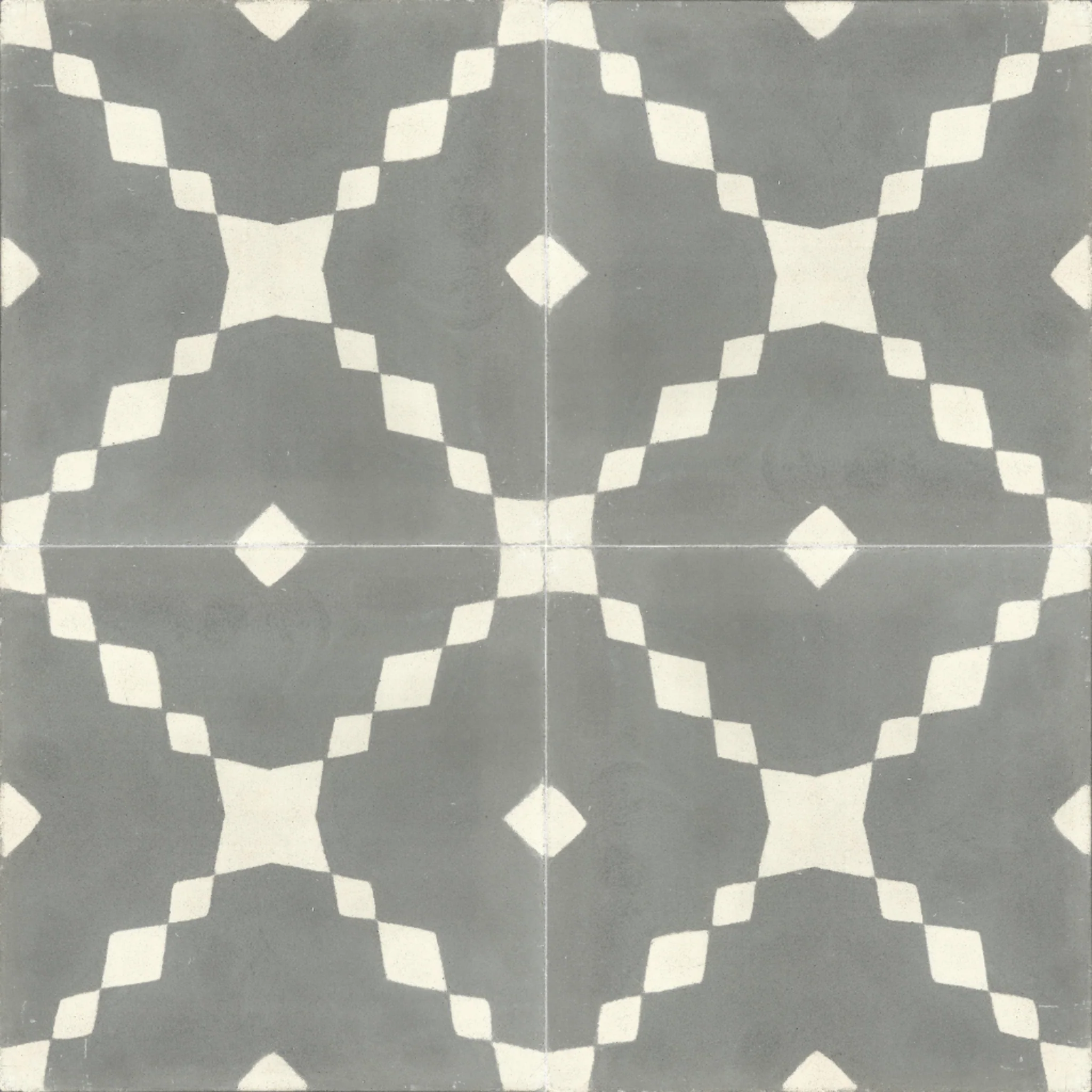Tan-Tan Diamond — Ivory — 2×2 pattern repeat