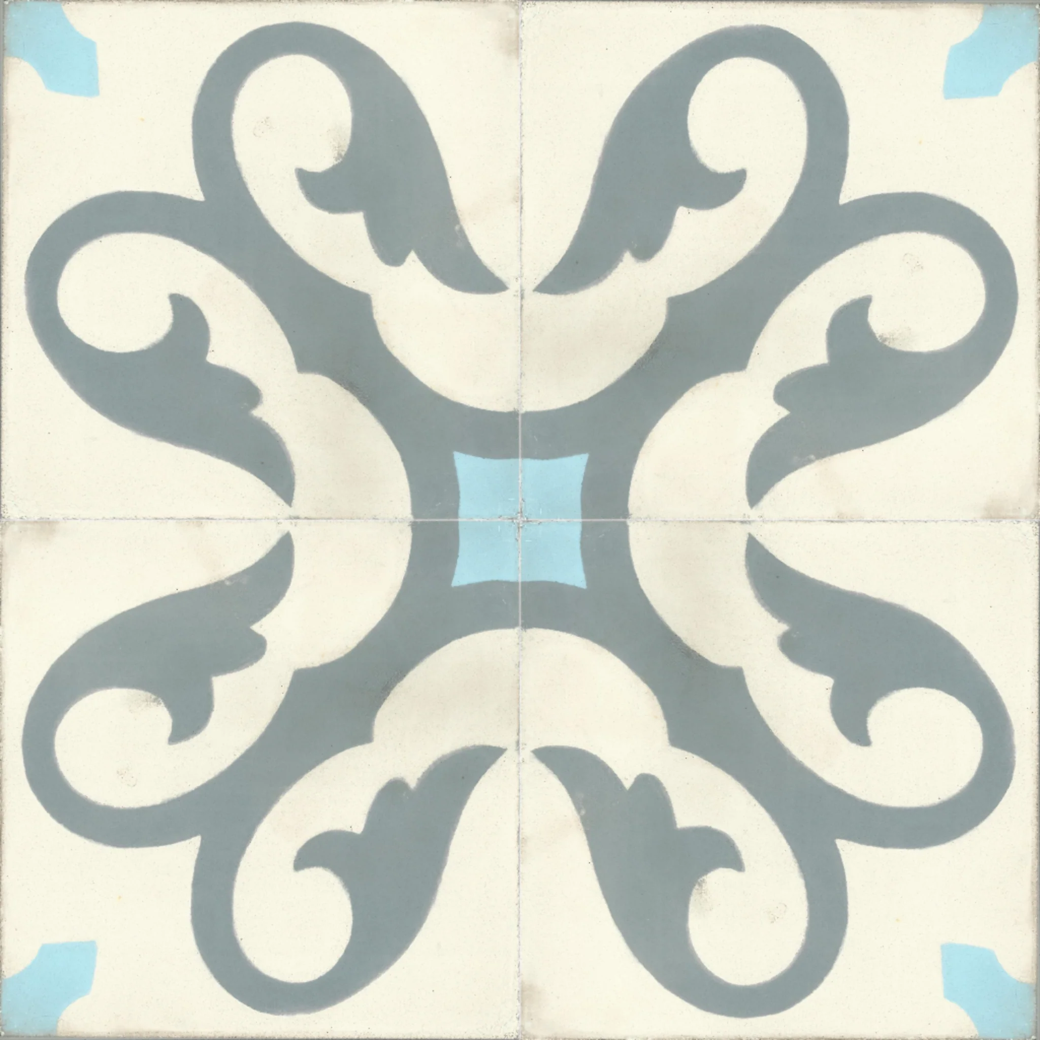 Settat Grid — Pearl — 2×2 pattern repeat