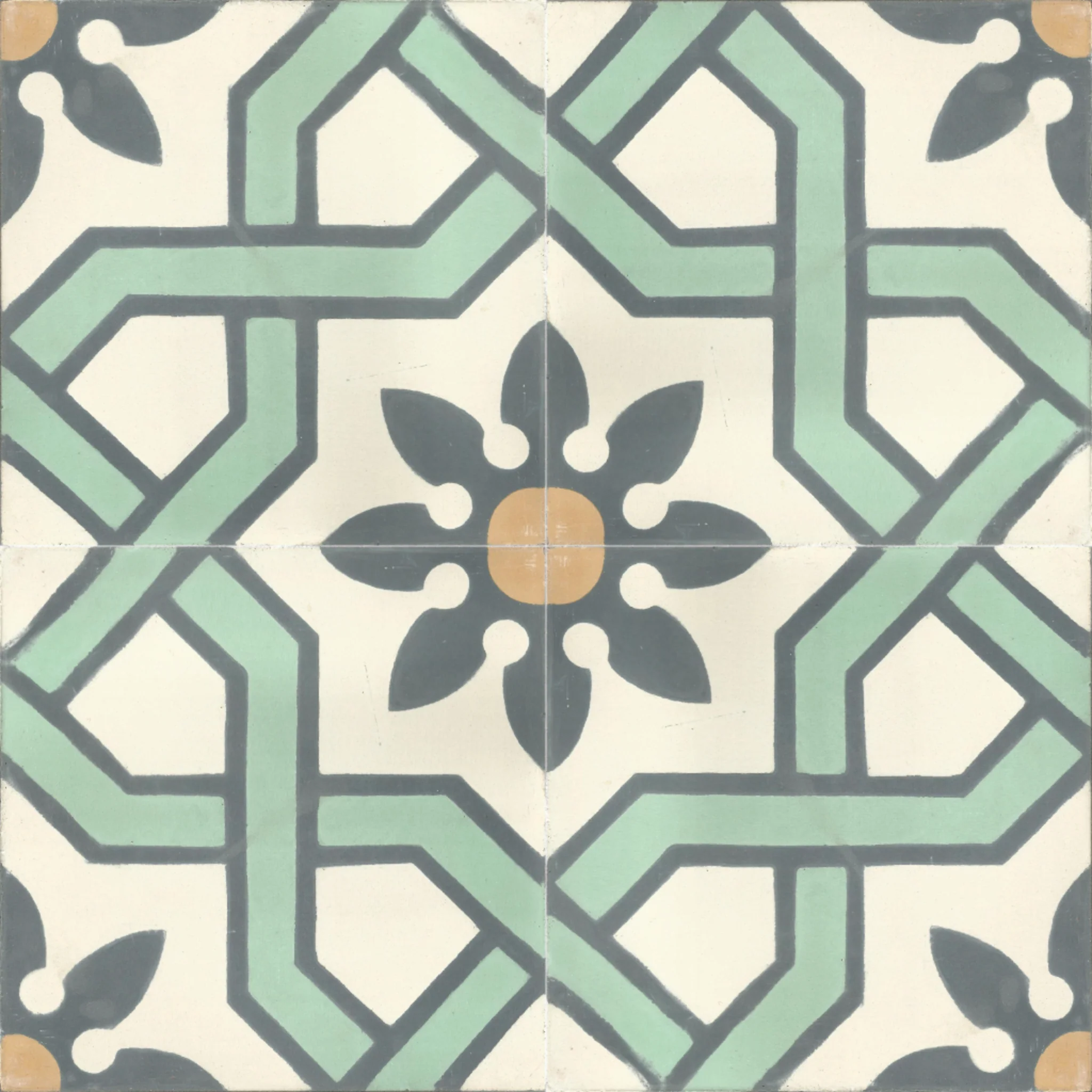 Ben Guerir Star — Ivory — 2×2 pattern repeat