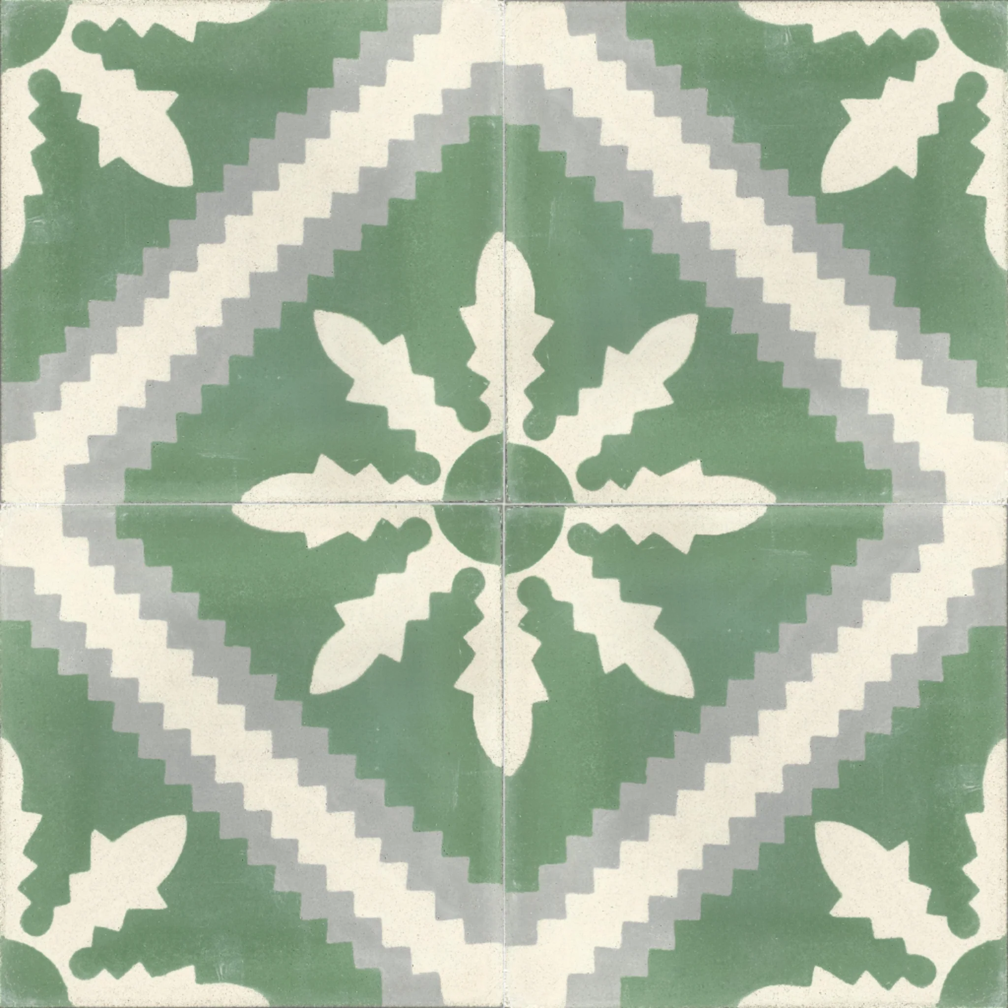Sidi Yahia Fleur — Ivory — 2×2 pattern repeat