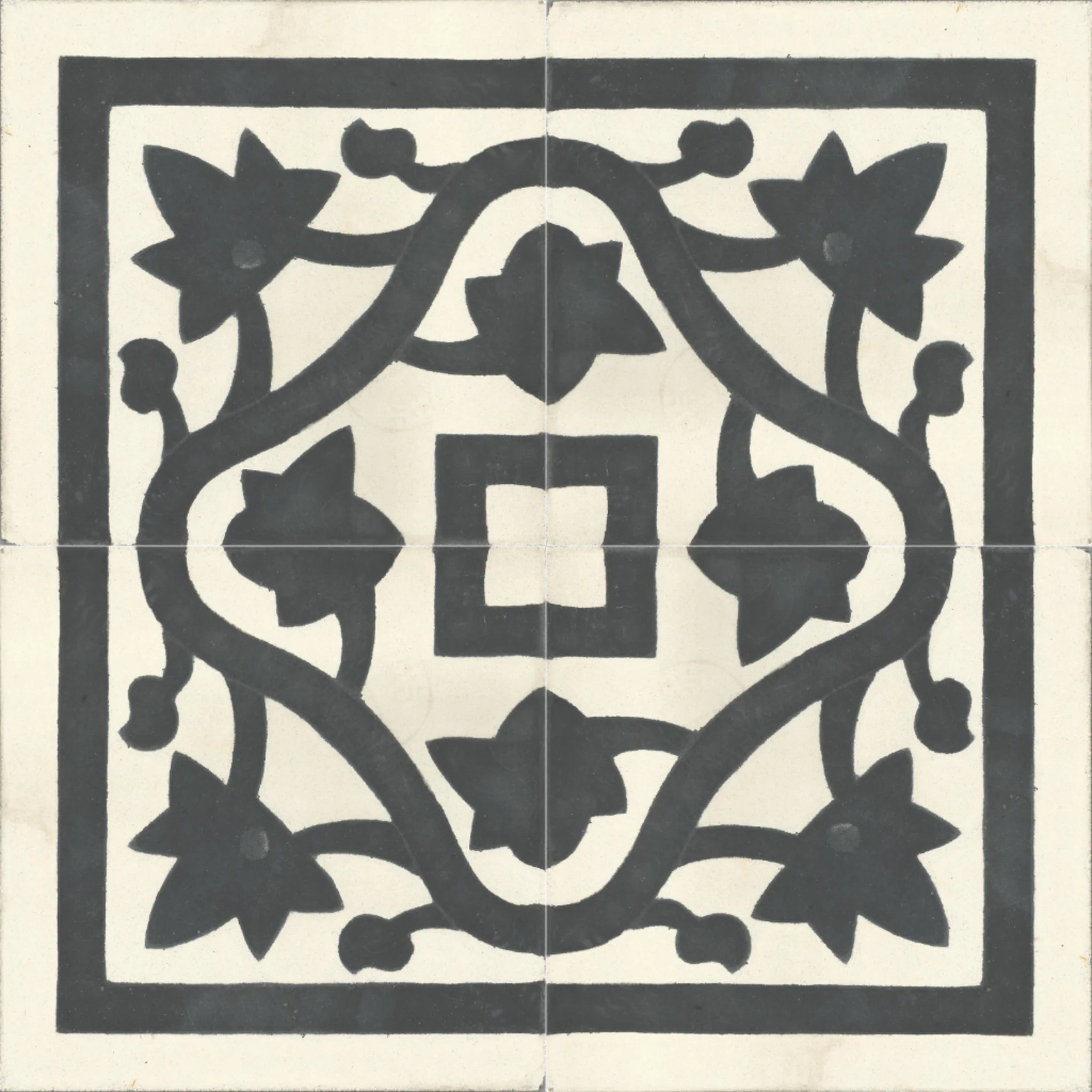 Kenitra Petal — Ivory — 2×2 pattern repeat