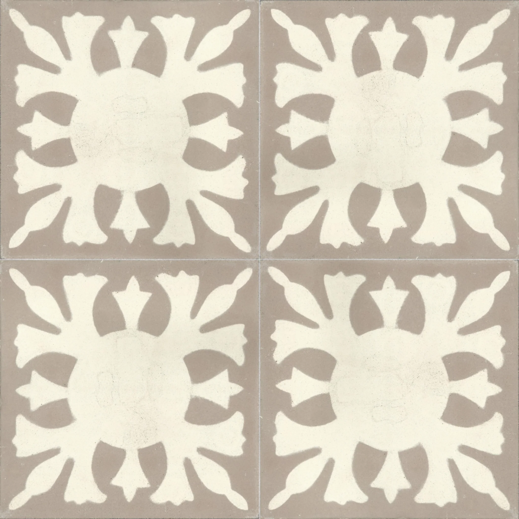 Bouznika Star — Ivory — 2×2 pattern repeat