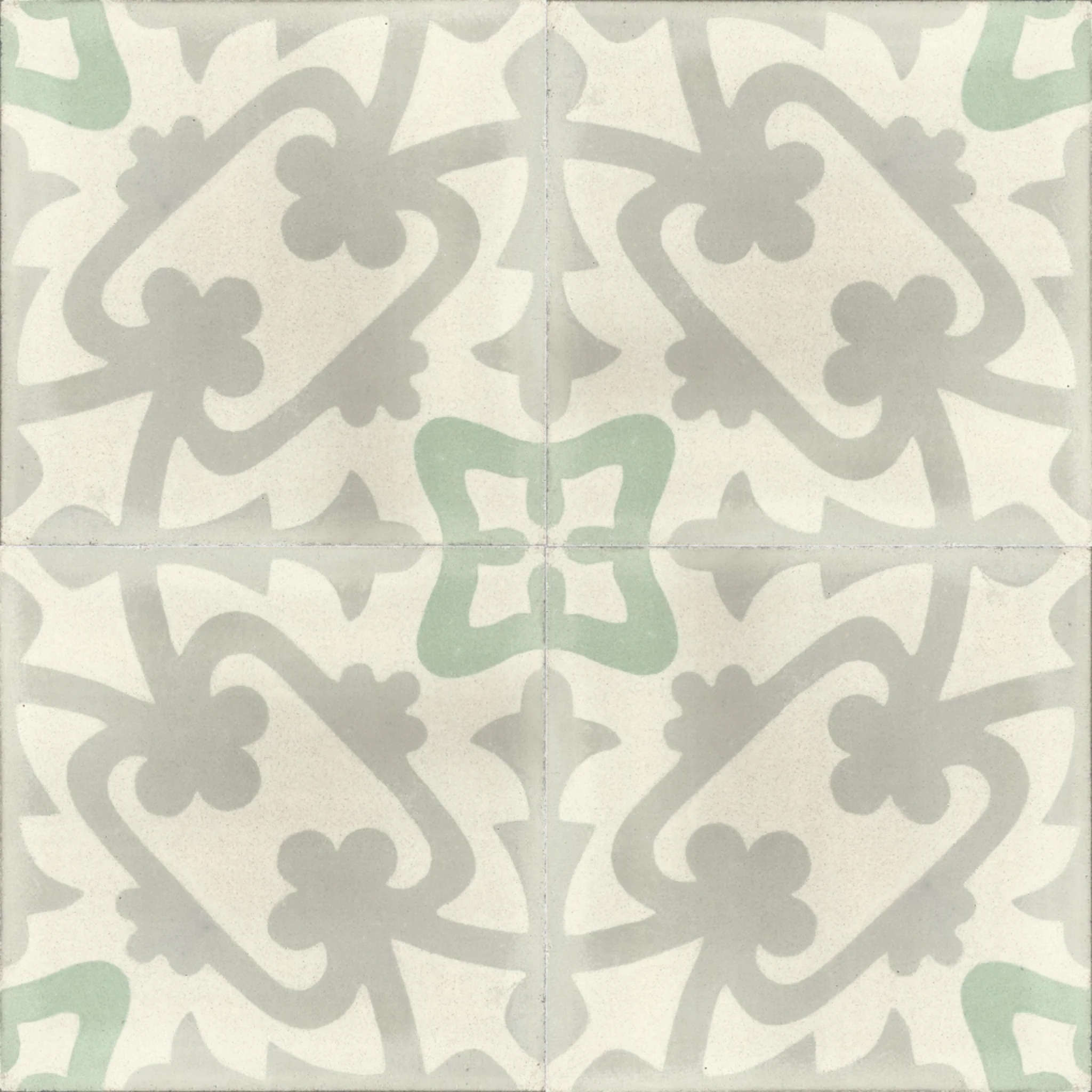 Khenifra Bloom — Ivory — 2×2 pattern repeat