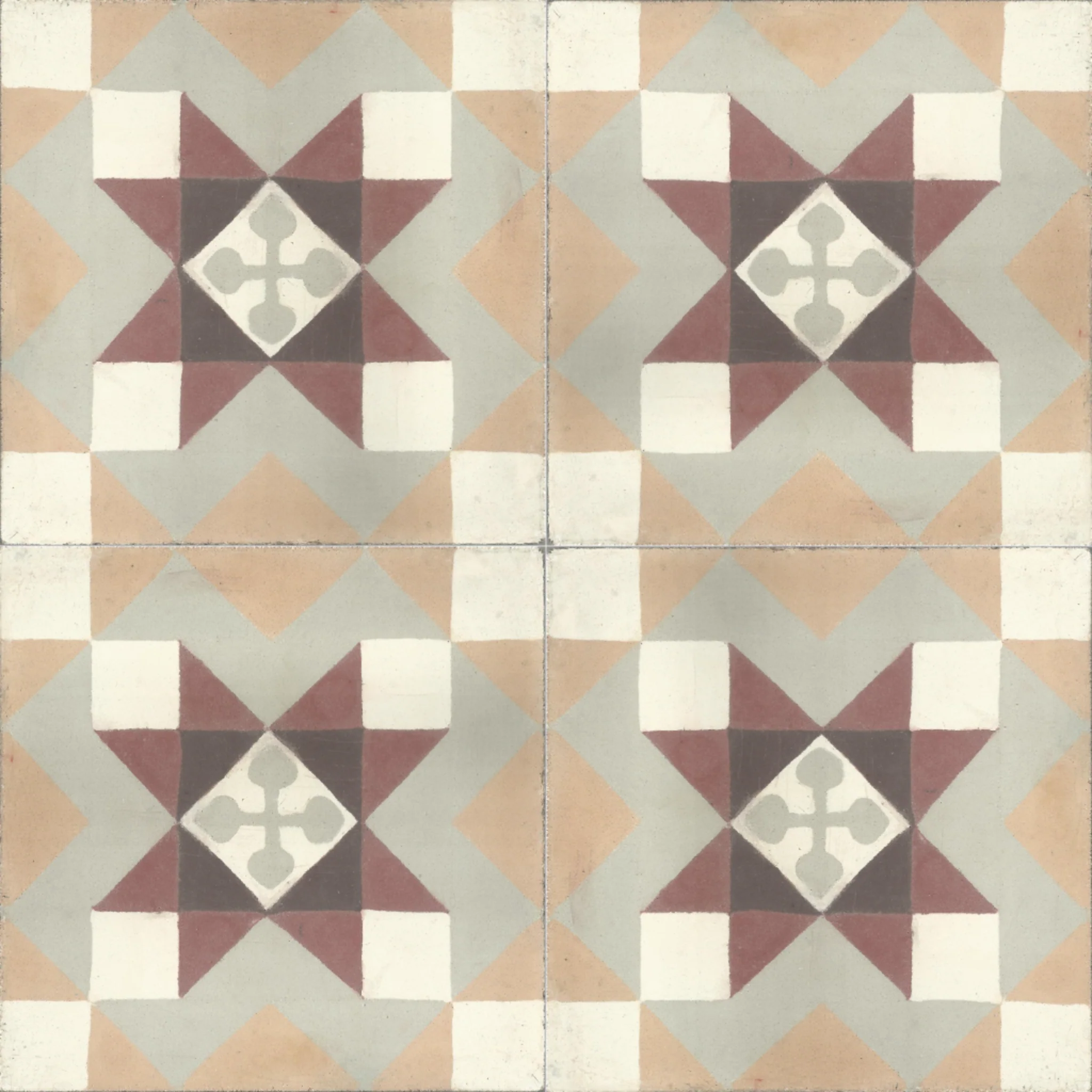Merzouga Star — Ivory — 2×2 pattern repeat