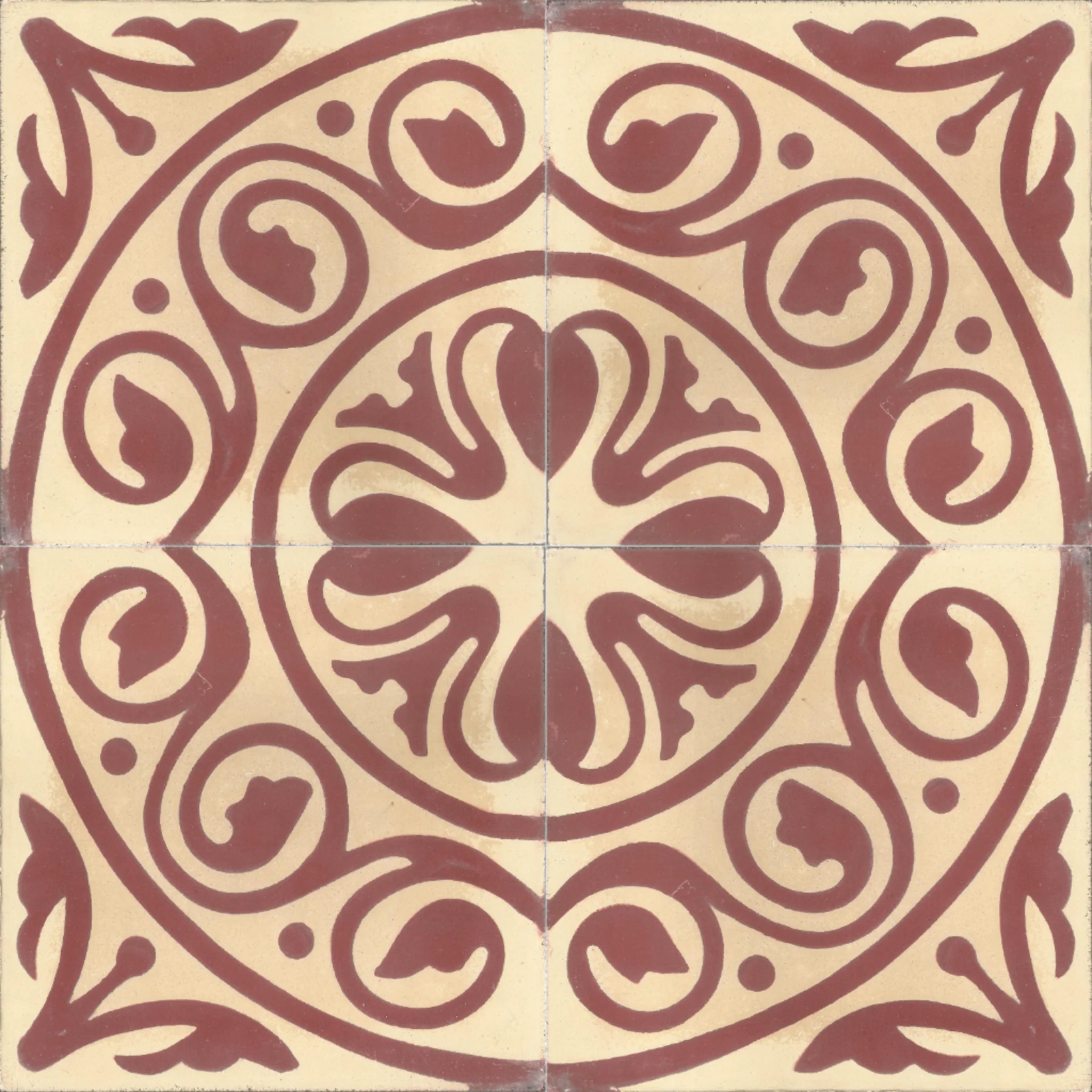 Tinjdad Lattice — Ivory — 2×2 pattern repeat
