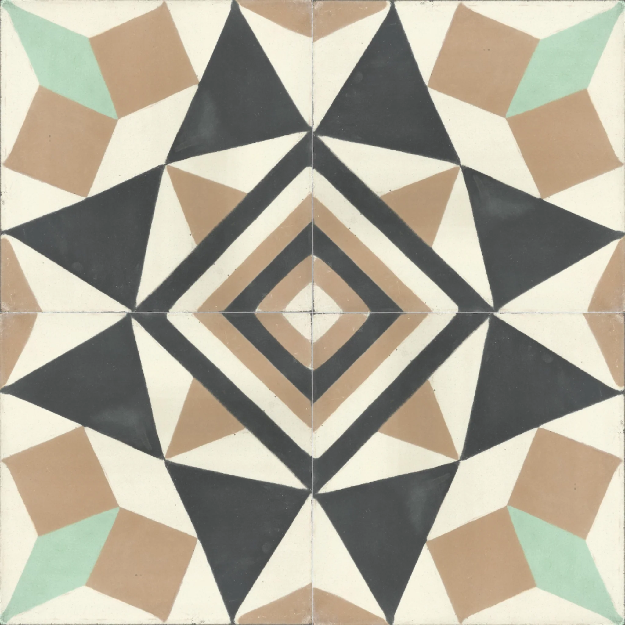 Ouarzazate Grid — Pearl — 2×2 pattern repeat