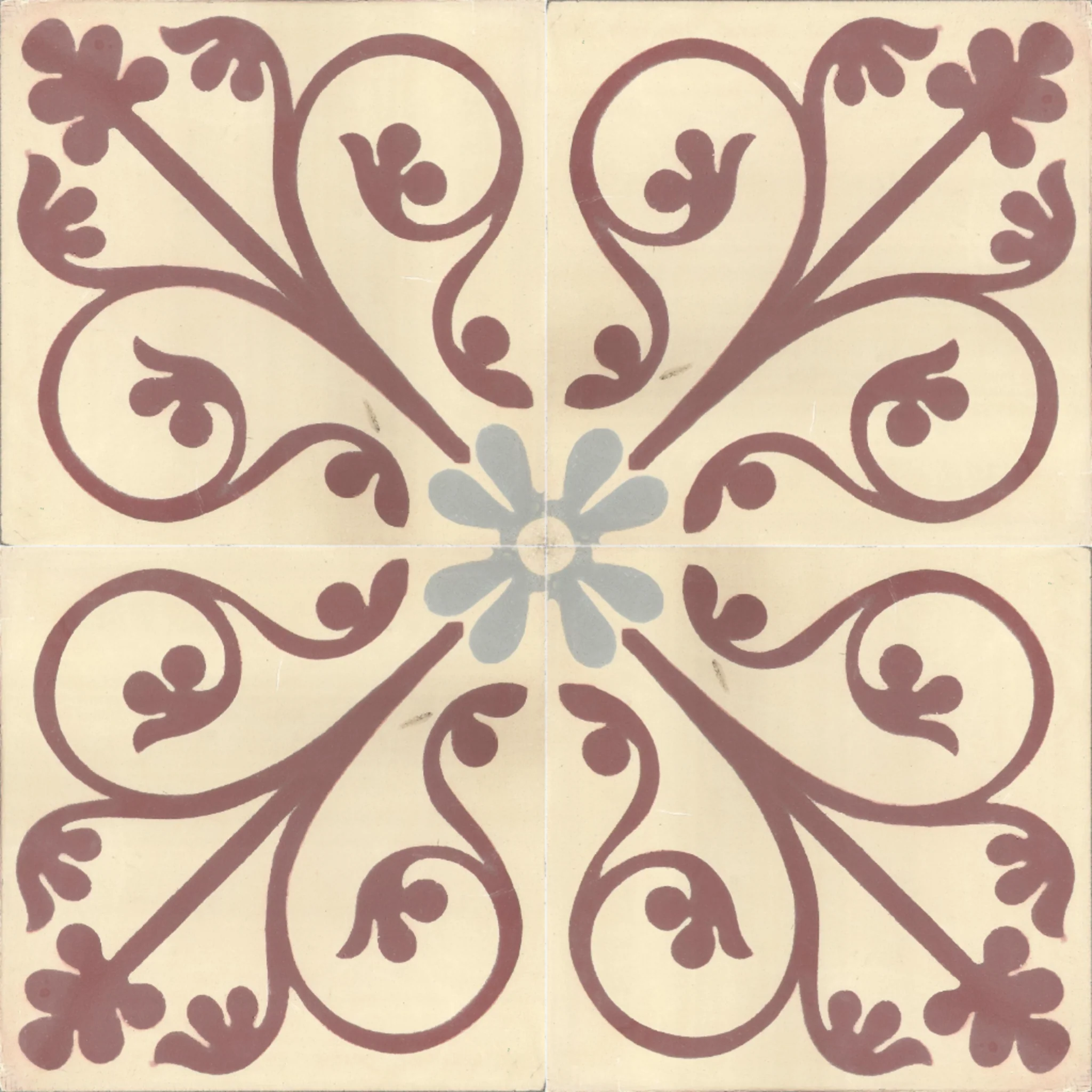 Sidi Ifni Wave — Azure — 2×2 pattern repeat