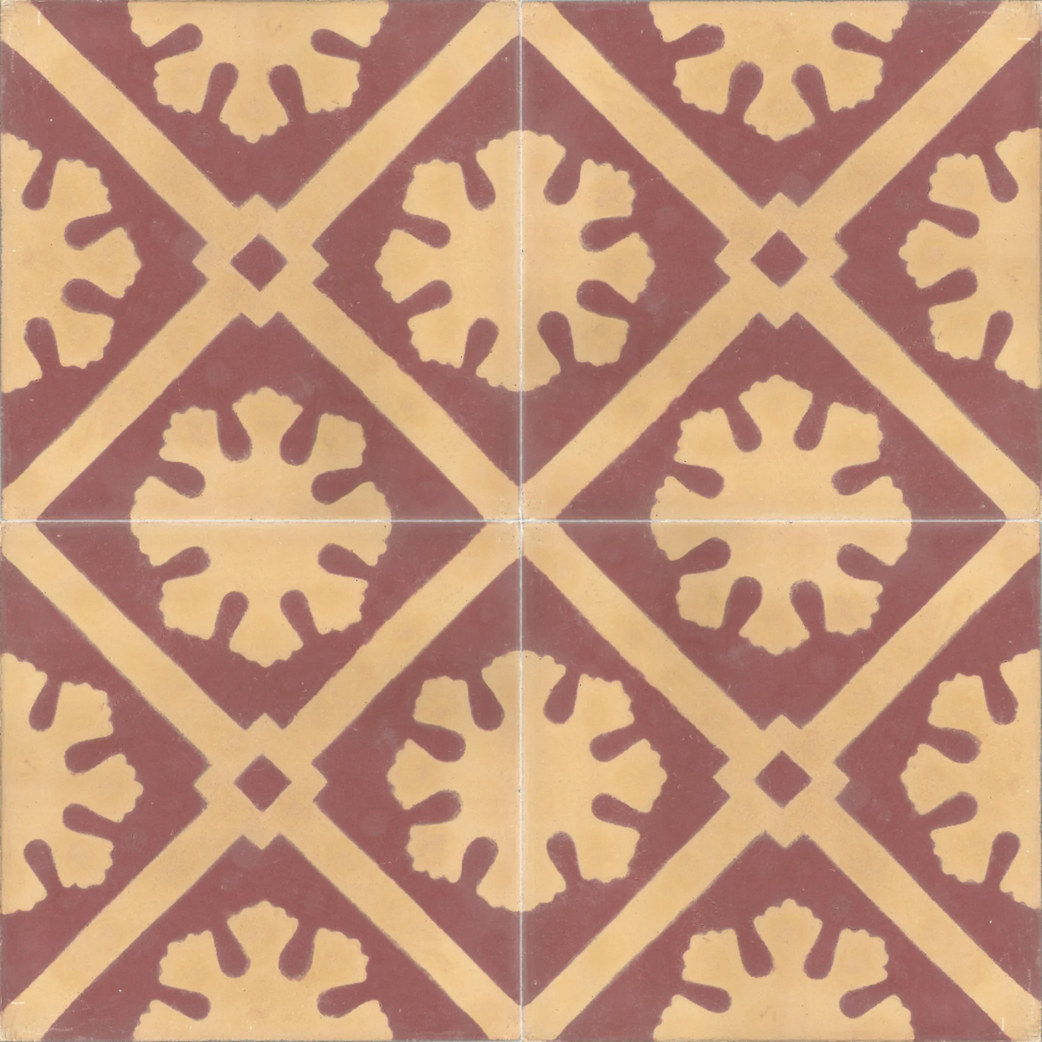 Sidi Ifni Wave — Terracotta — 2×2 pattern repeat