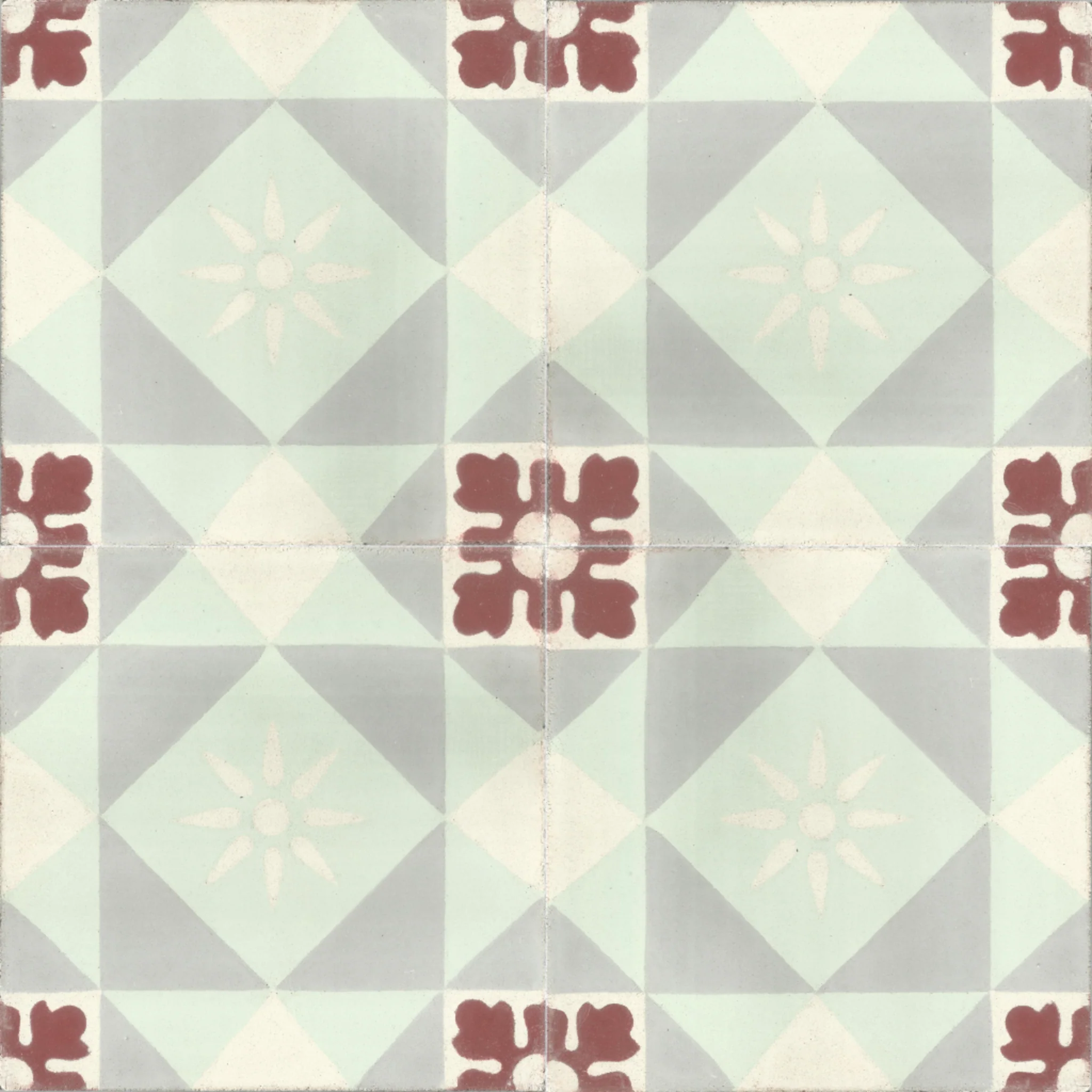 Mirleft Star — Ivory — 2×2 pattern repeat
