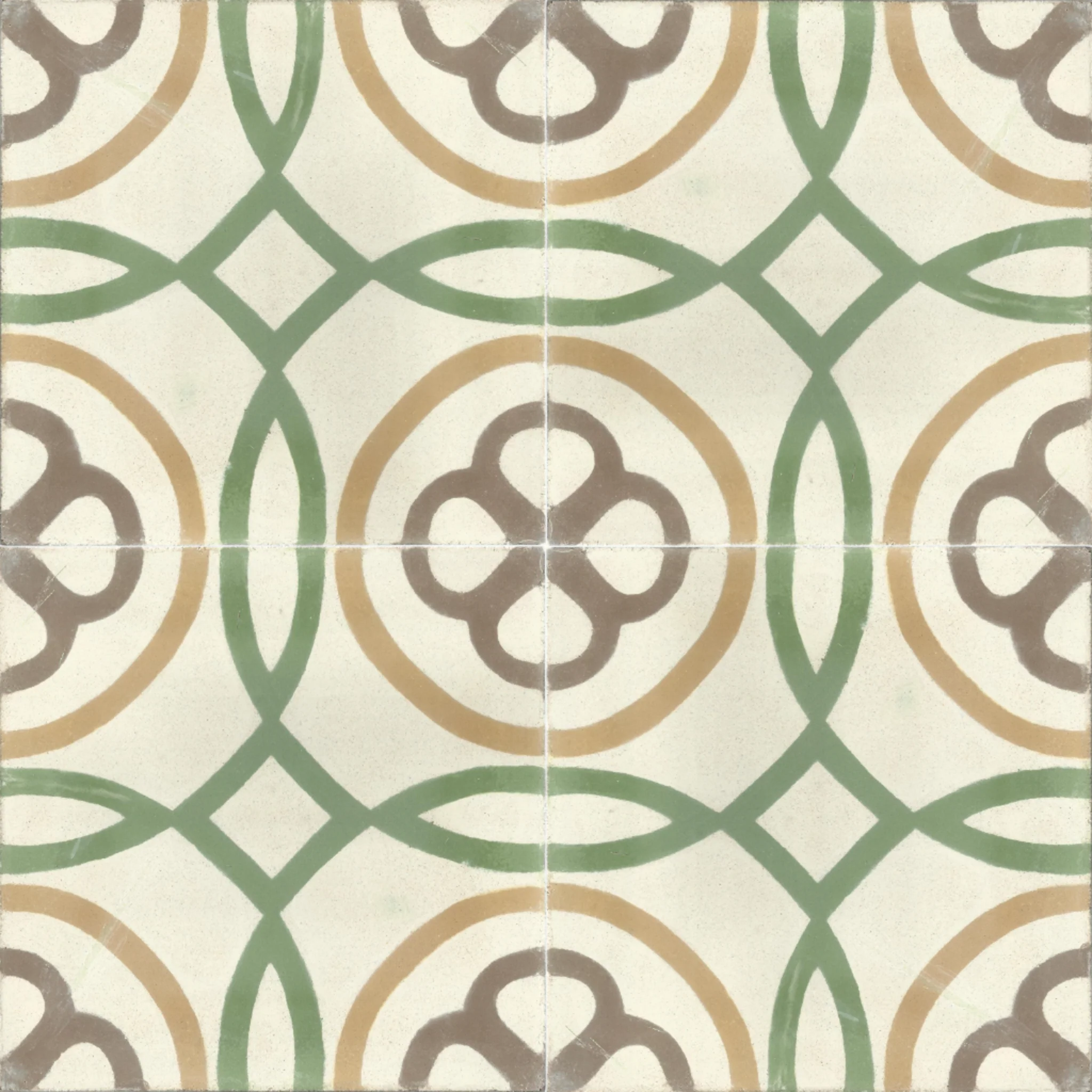 Aglou Bloom — Ivory — 2×2 pattern repeat