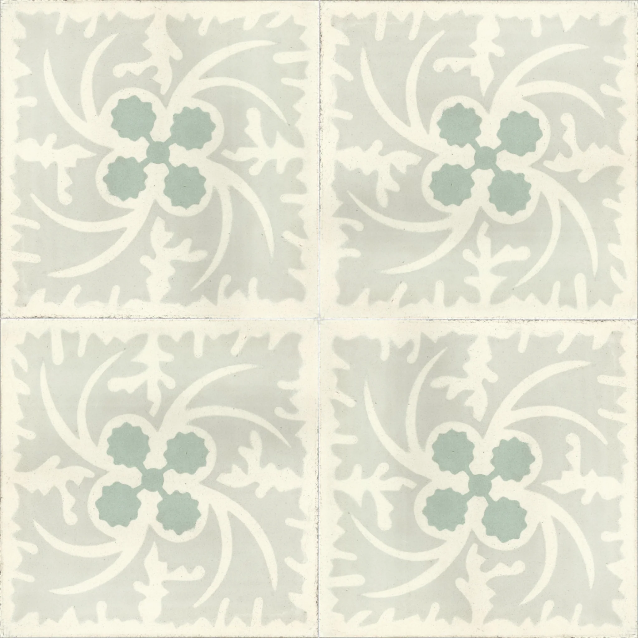 Boujdour Grid — Pearl — 2×2 pattern repeat