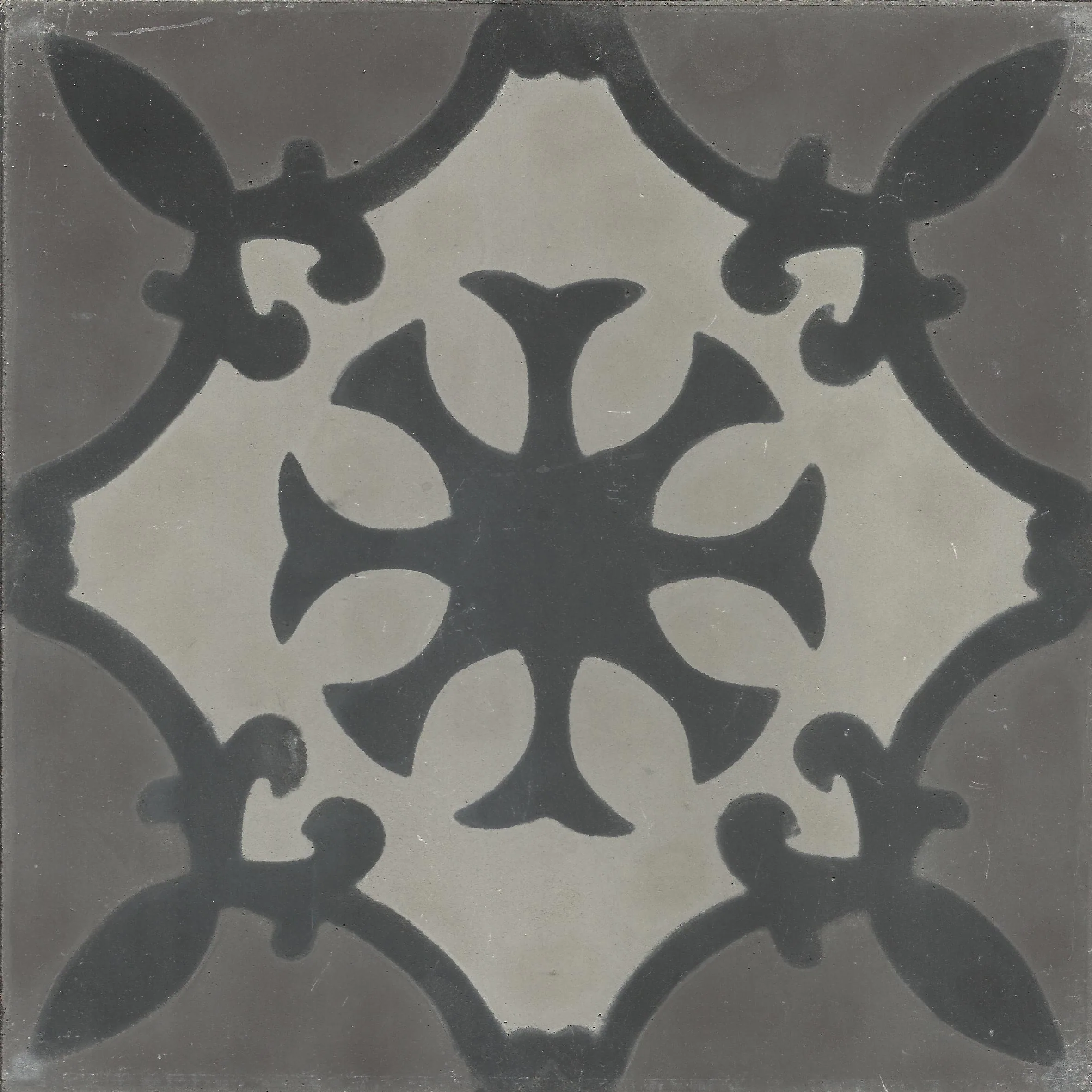 Atlas Scroll — Ivory — Handmade Moroccan Cement Tile