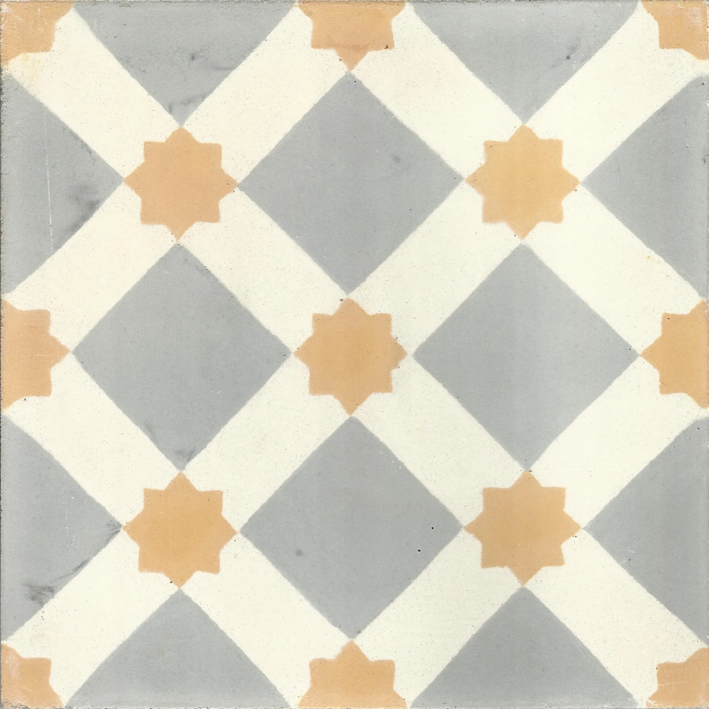 Riad Star — Ivory — Handmade Moroccan Cement Tile