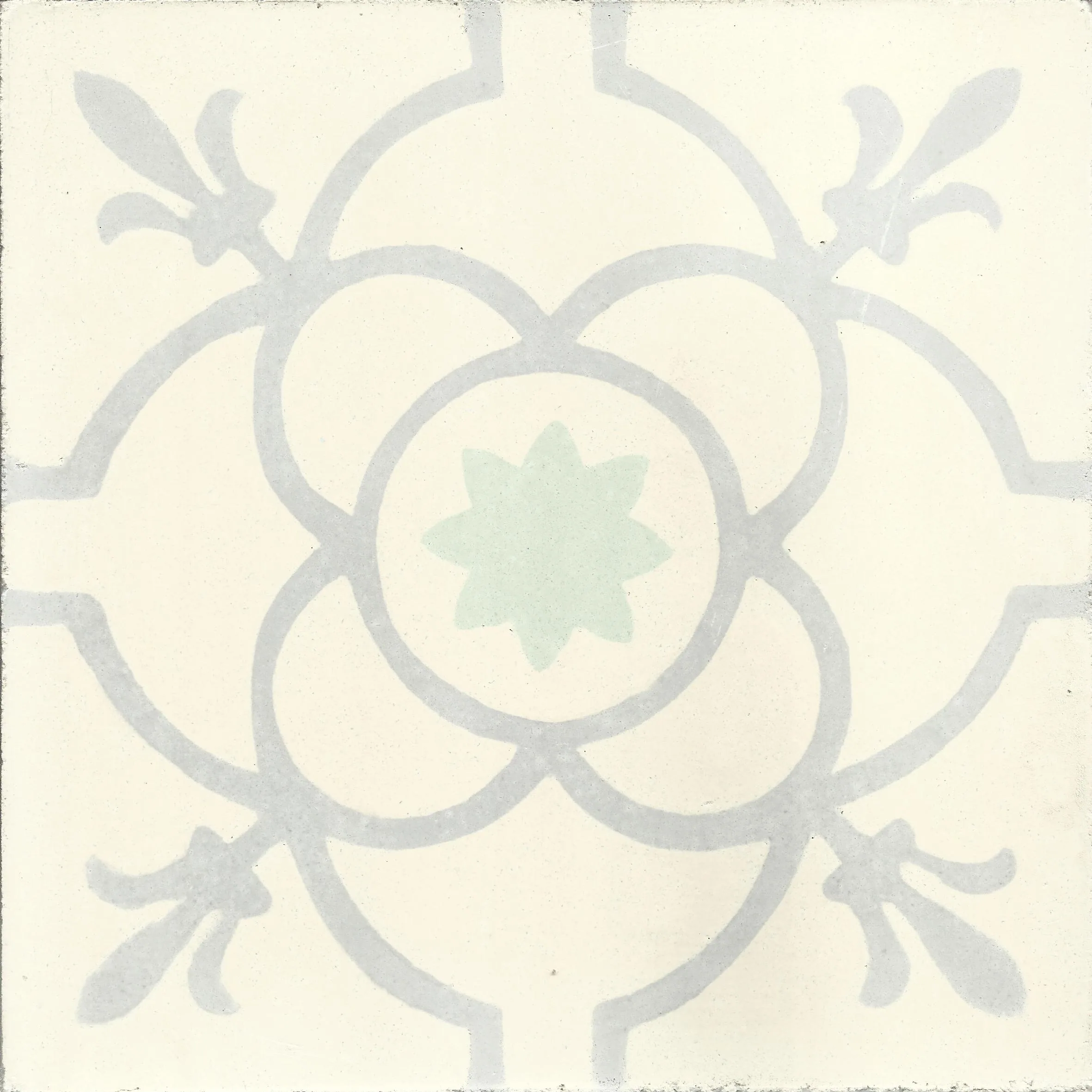 Fes Blossom — Cobalt — Handmade Moroccan Cement Tile