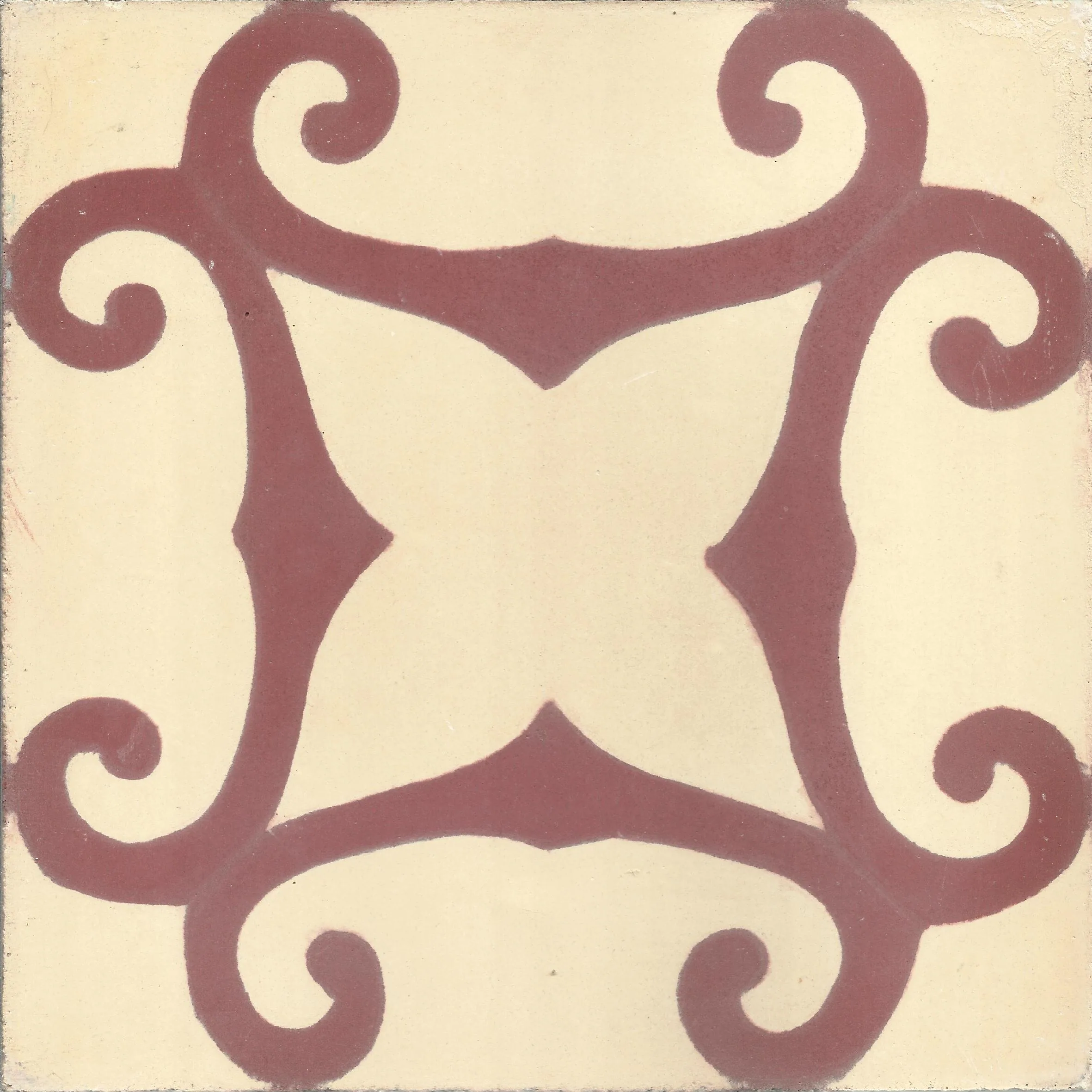 Imperial Diamond — Ivory — Handmade Moroccan Cement Tile