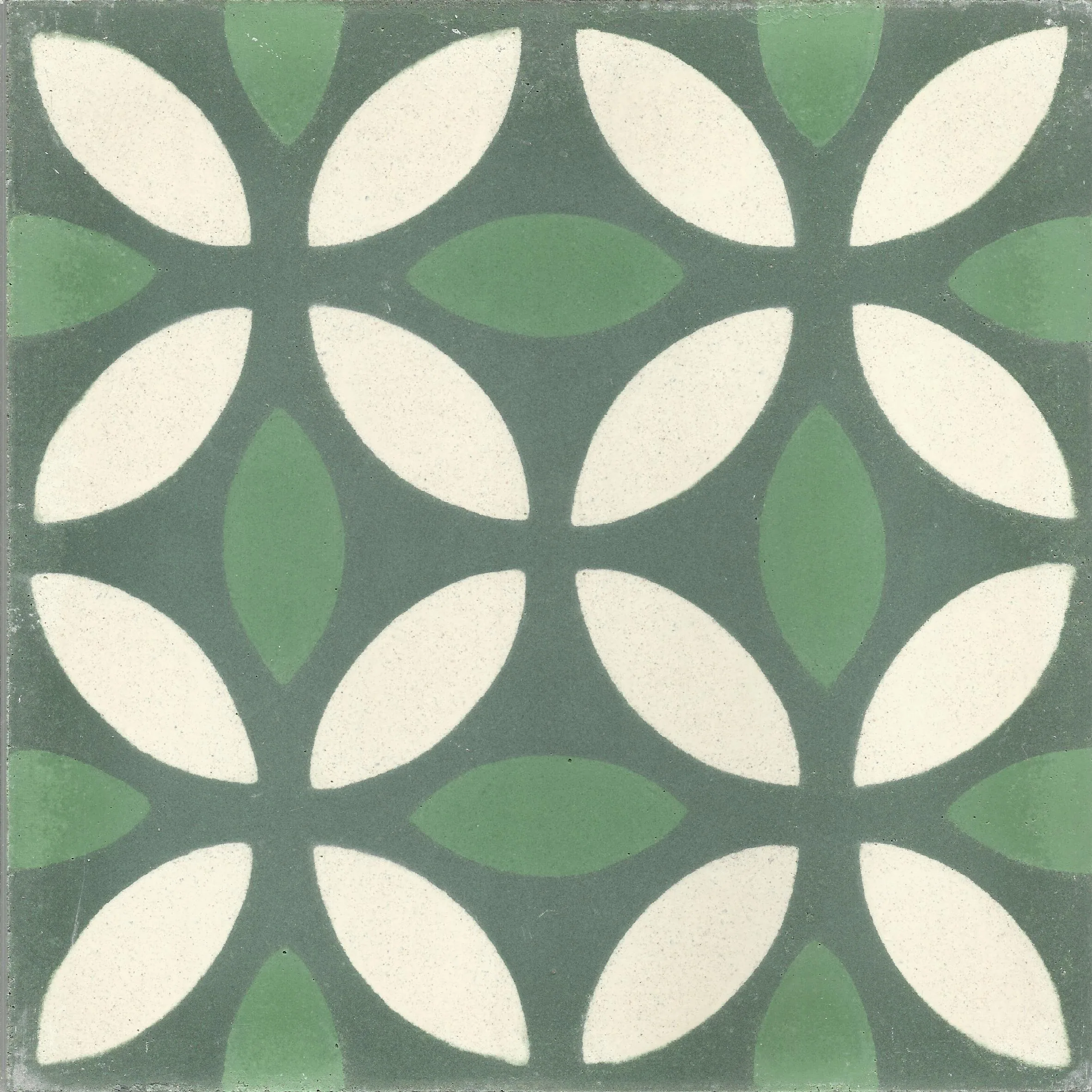 Andalou Petal — Ivory — Handmade Moroccan Cement Tile