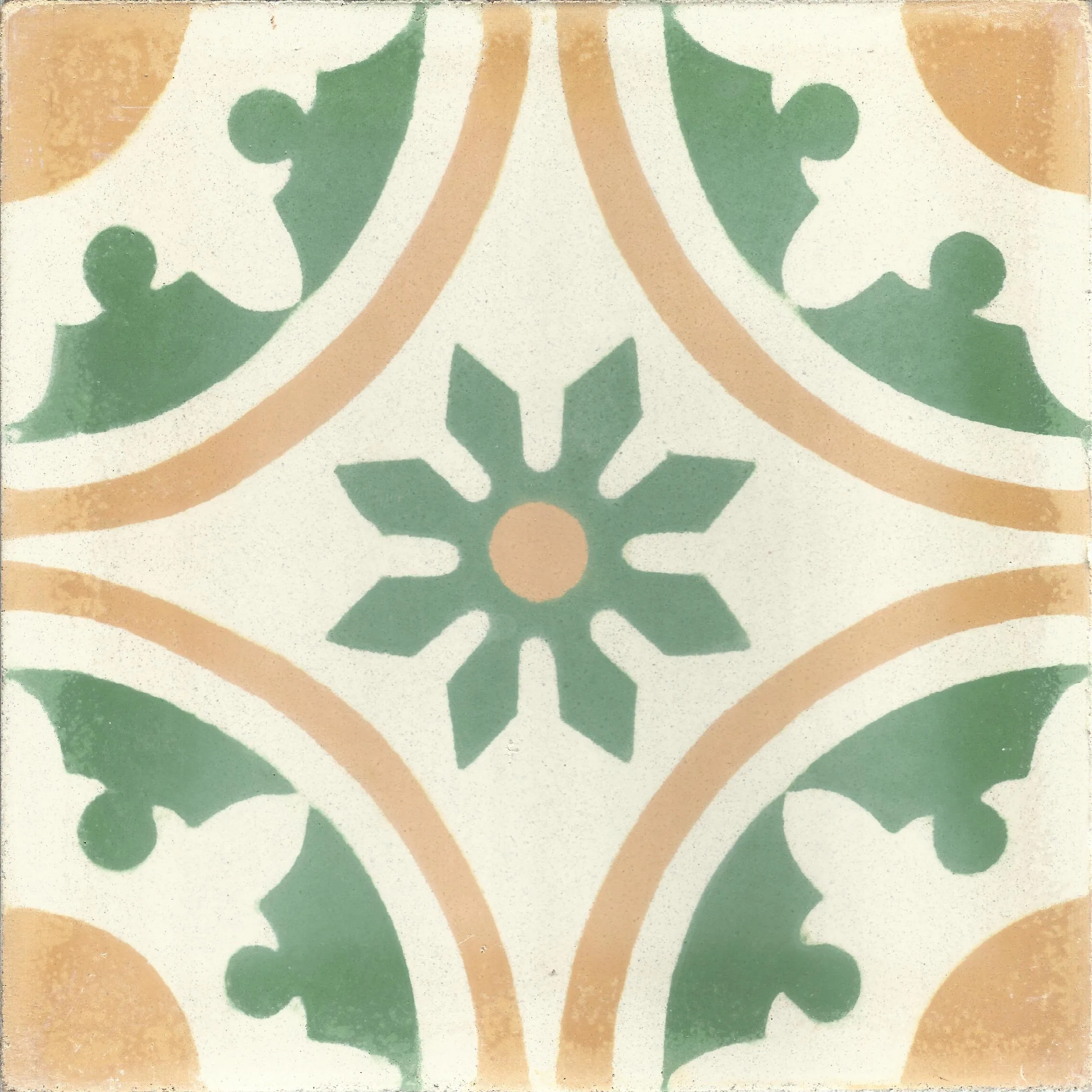 Kasbah Wheel — Charcoal — Handmade Moroccan Cement Tile