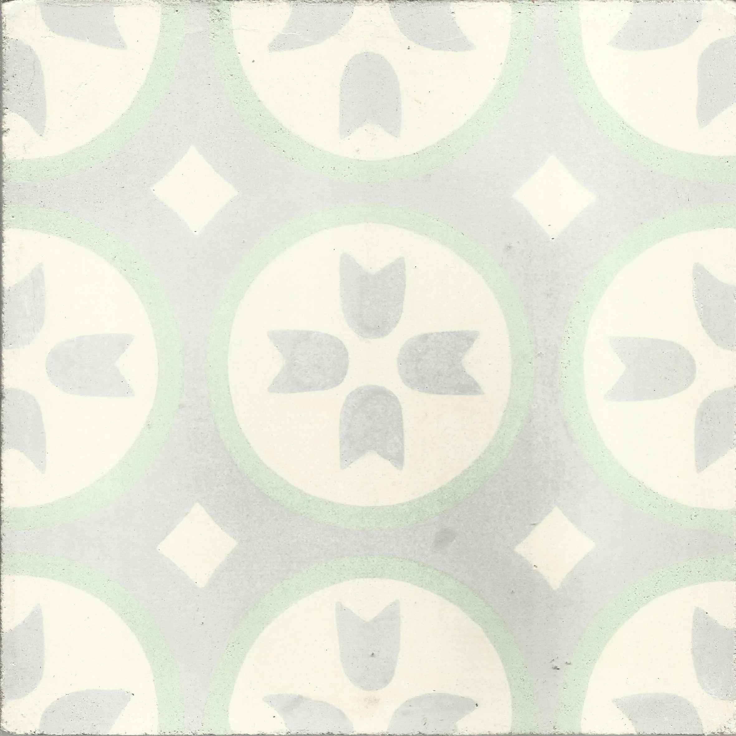 Oujda Bloom — Charcoal — Handmade Moroccan Cement Tile
