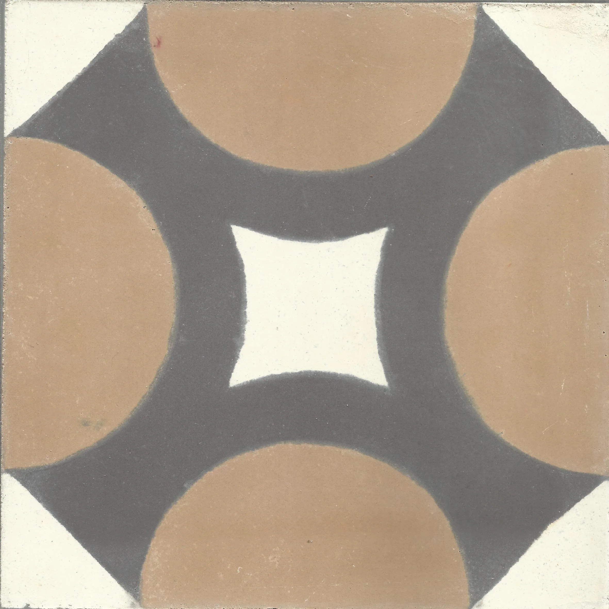 Dades Spiral — Ivory — Handmade Moroccan Cement Tile