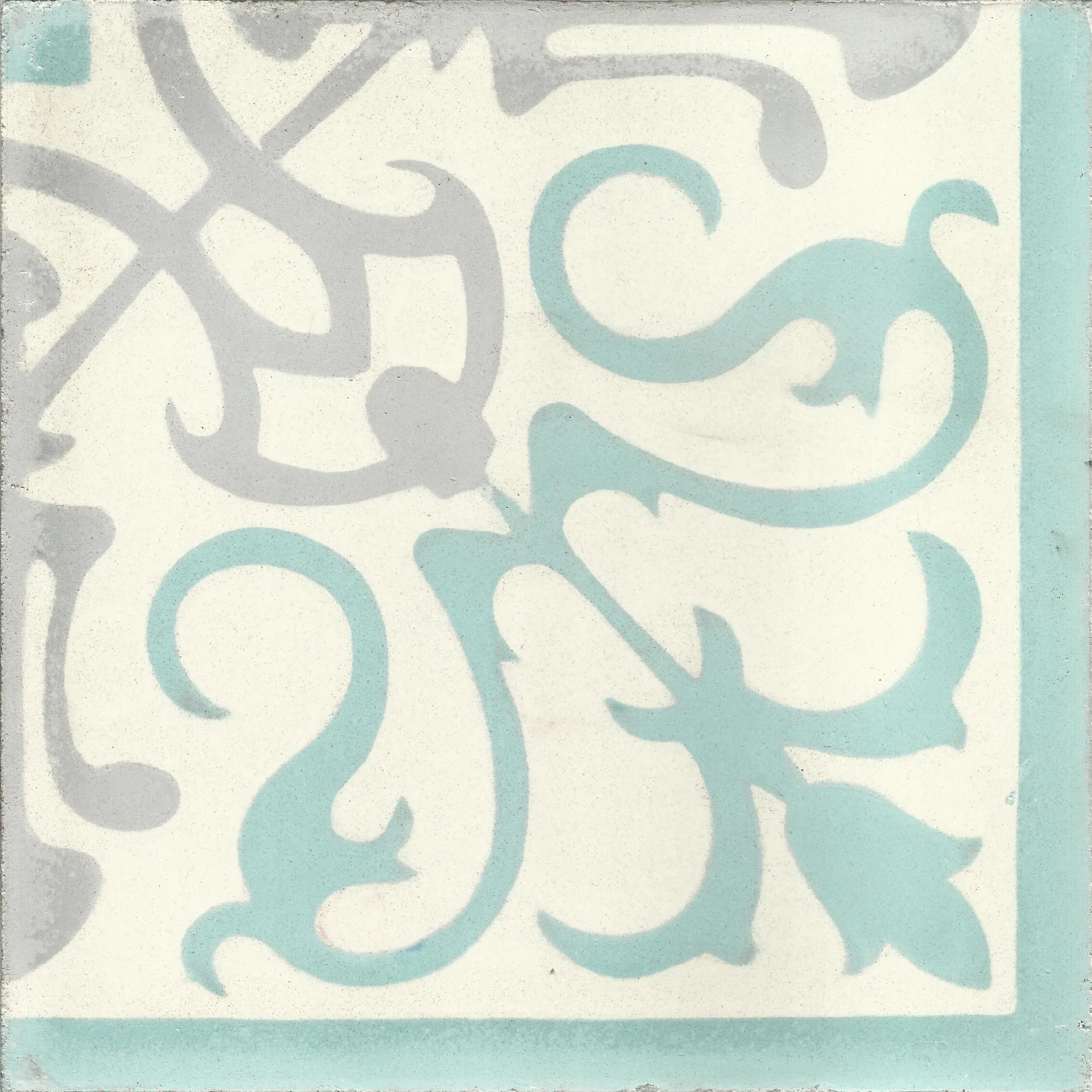Court Imperial — Ivory/Multicolor — Handmade Moroccan Cement Tile