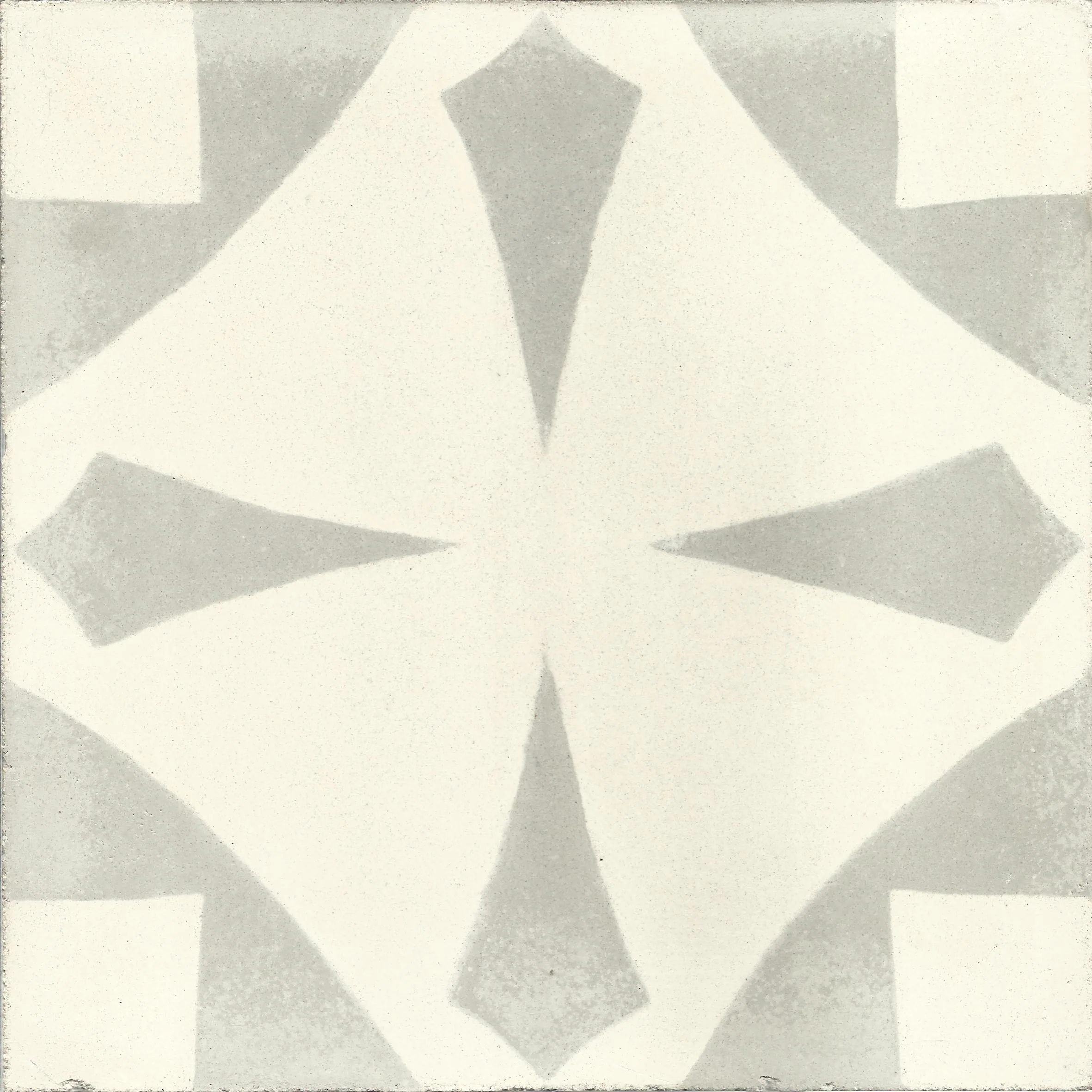 Larache Chevron — Ivory — Handmade Moroccan Cement Tile
