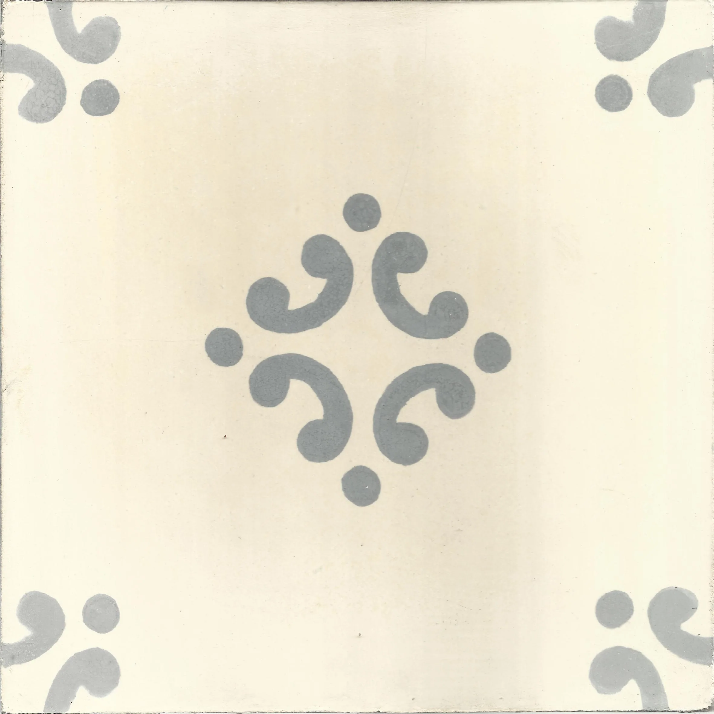 Azrou Pinwheel — Pearl — Handmade Moroccan Cement Tile