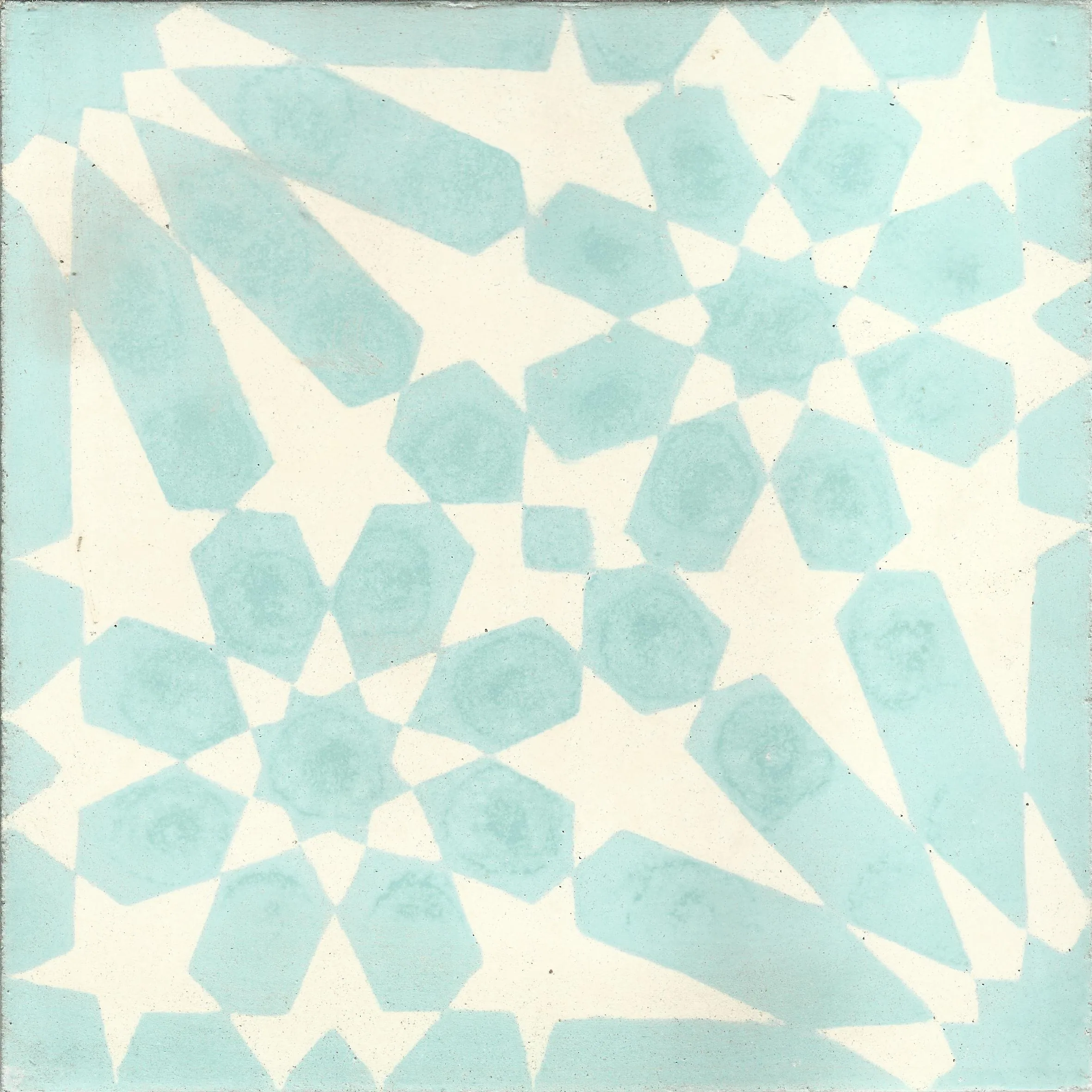 El Jadida Circle — Cobalt — Handmade Moroccan Cement Tile