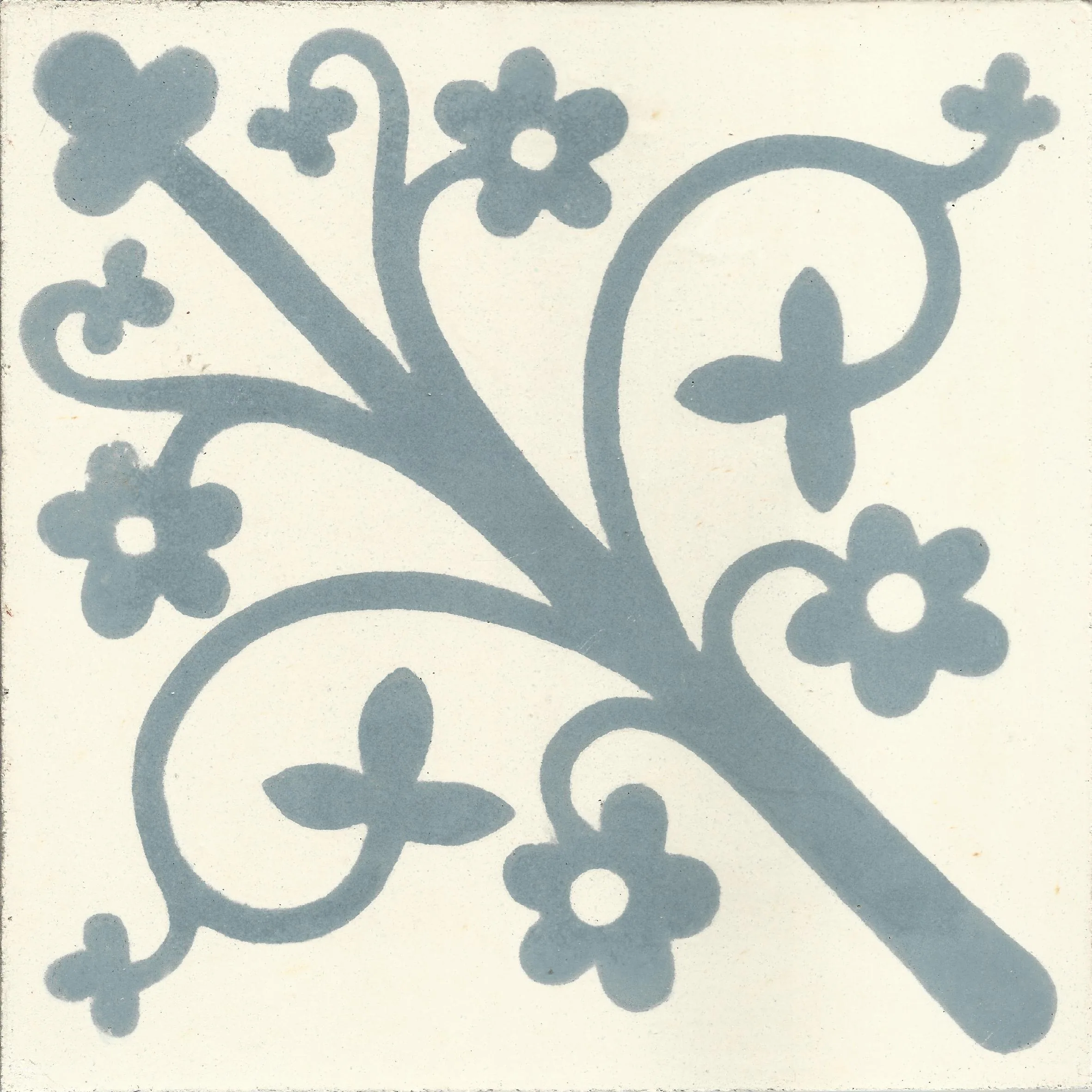 Khemisset Ogive — Ivory — Handmade Moroccan Cement Tile