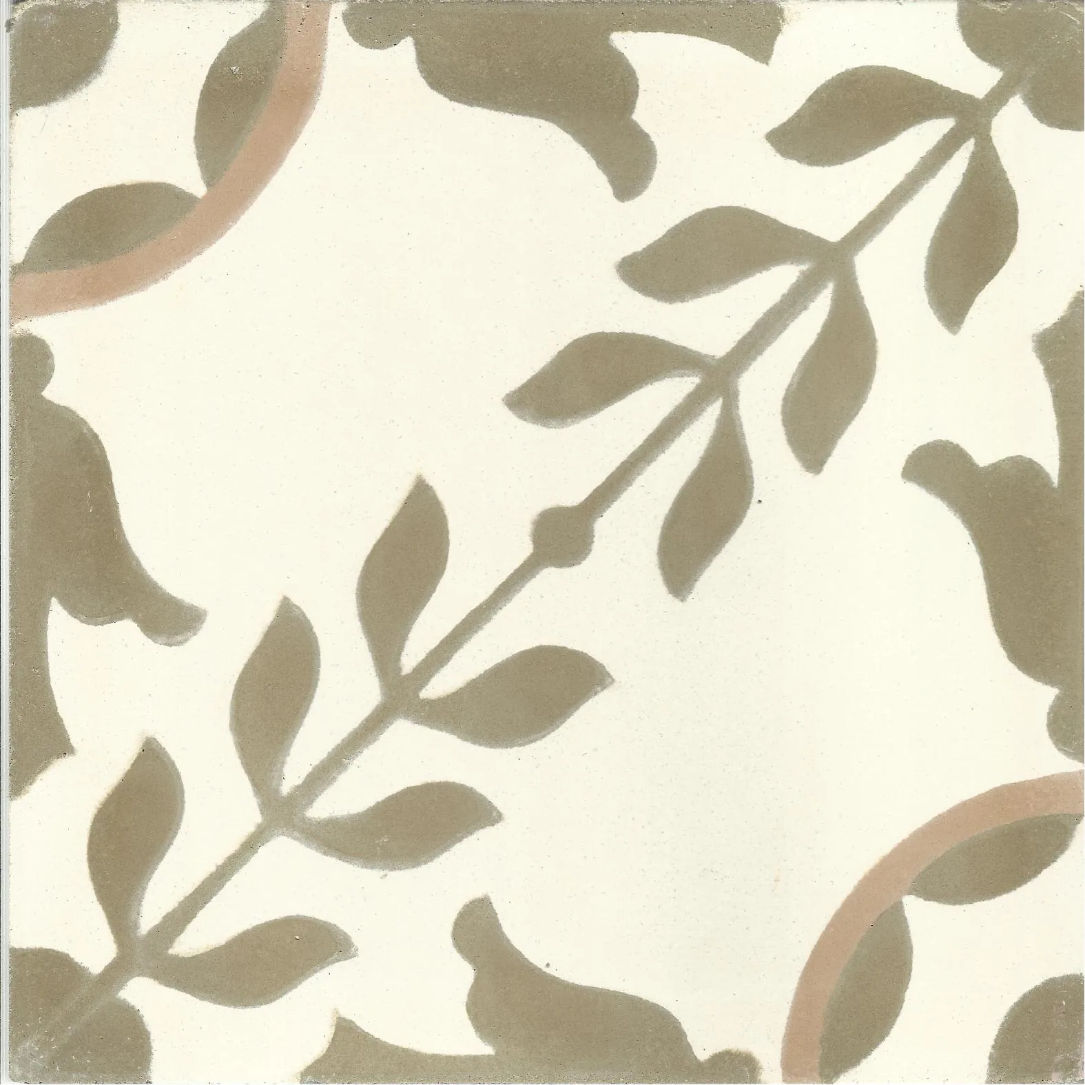 Sefrou Arabesque — Ivory — Handmade Moroccan Cement Tile